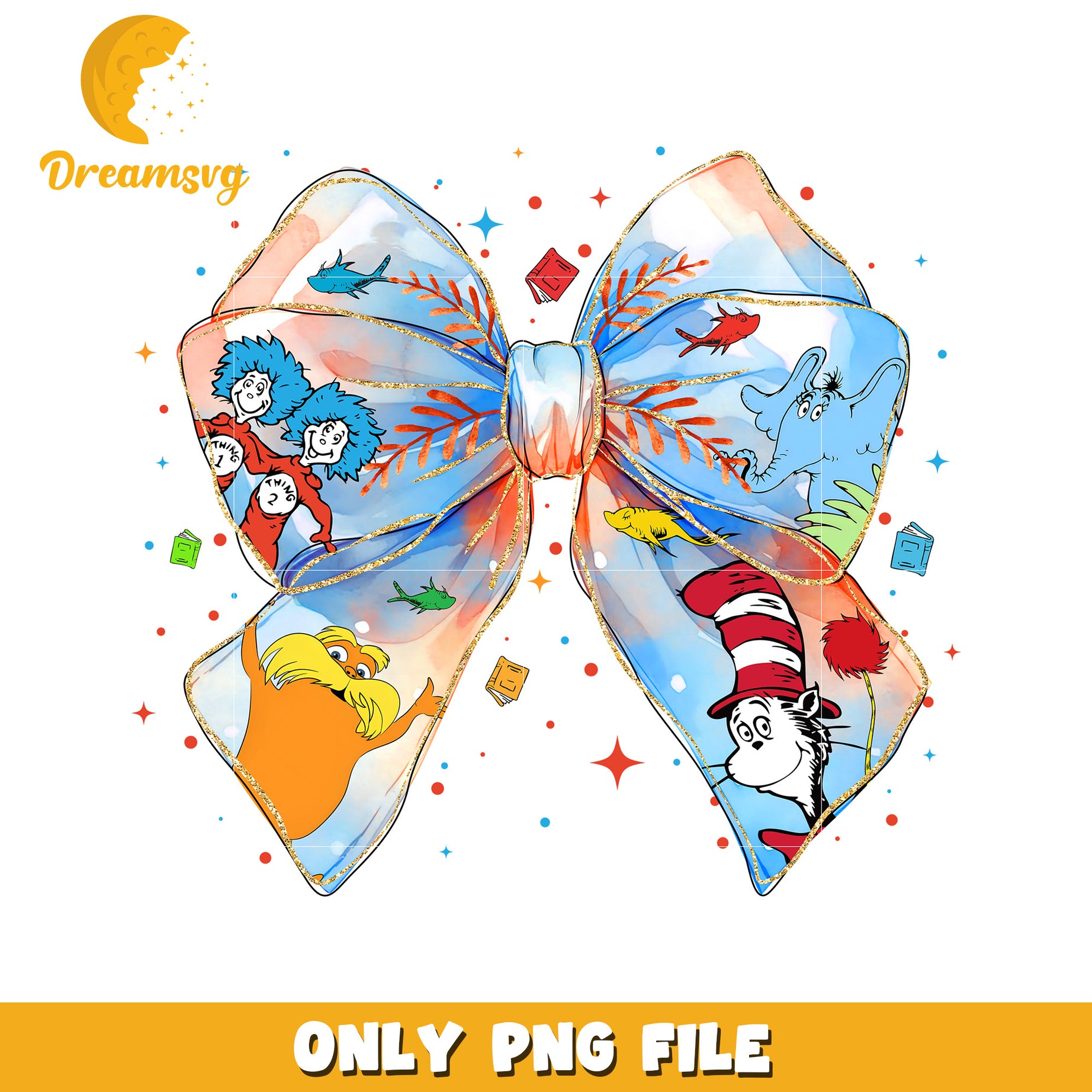 Ribbon retro dr seuss character png, dr seuss ribbon png, ribbon png