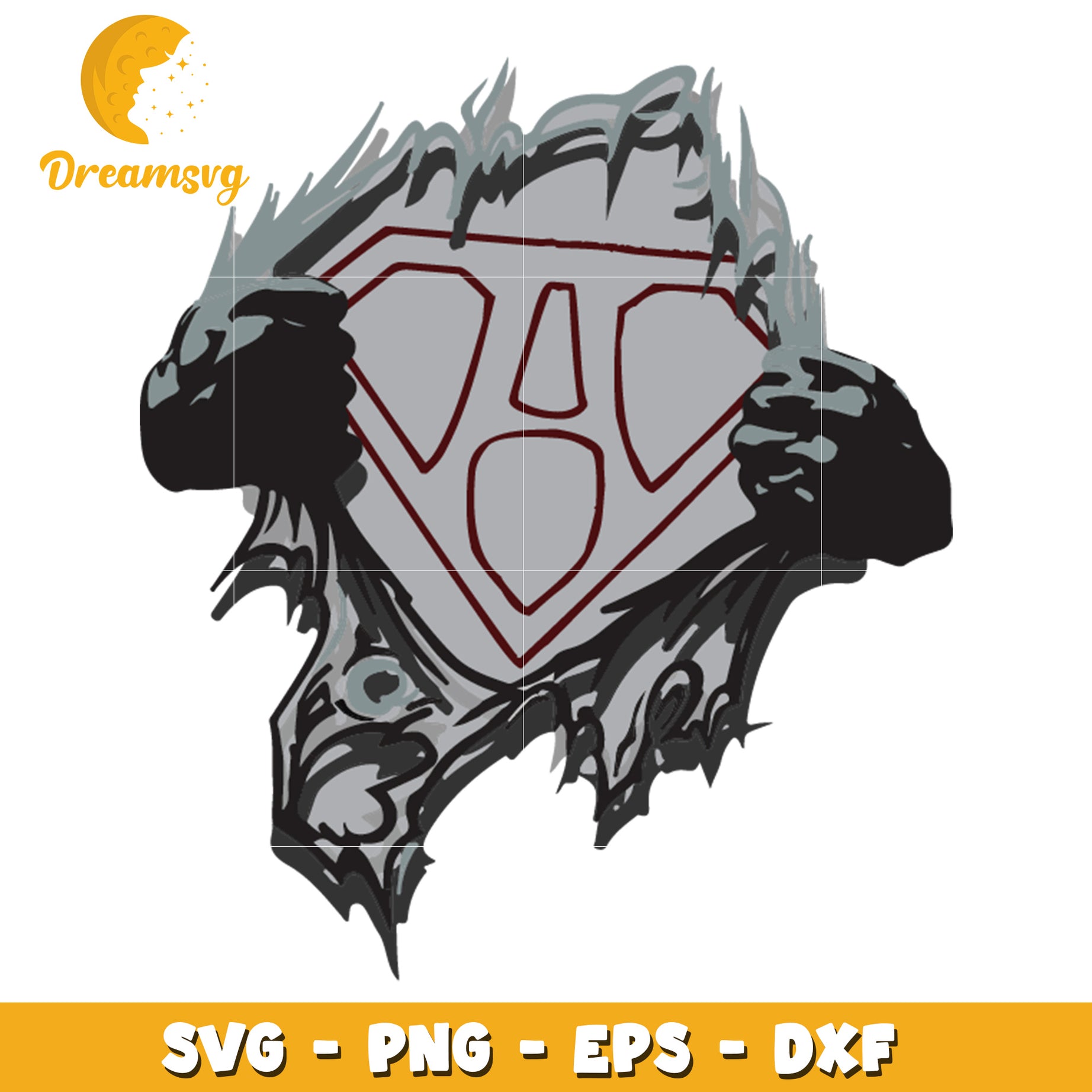 Ripped Shirt Superhero SVG PNG EPS DXF