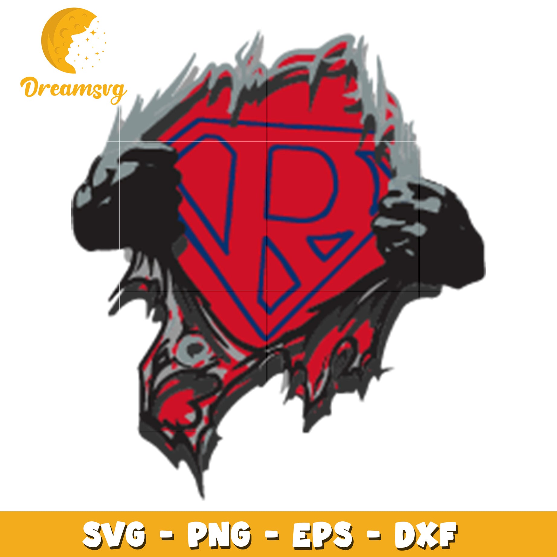 Ripped Superman Logo SVG PNG EPS DXF