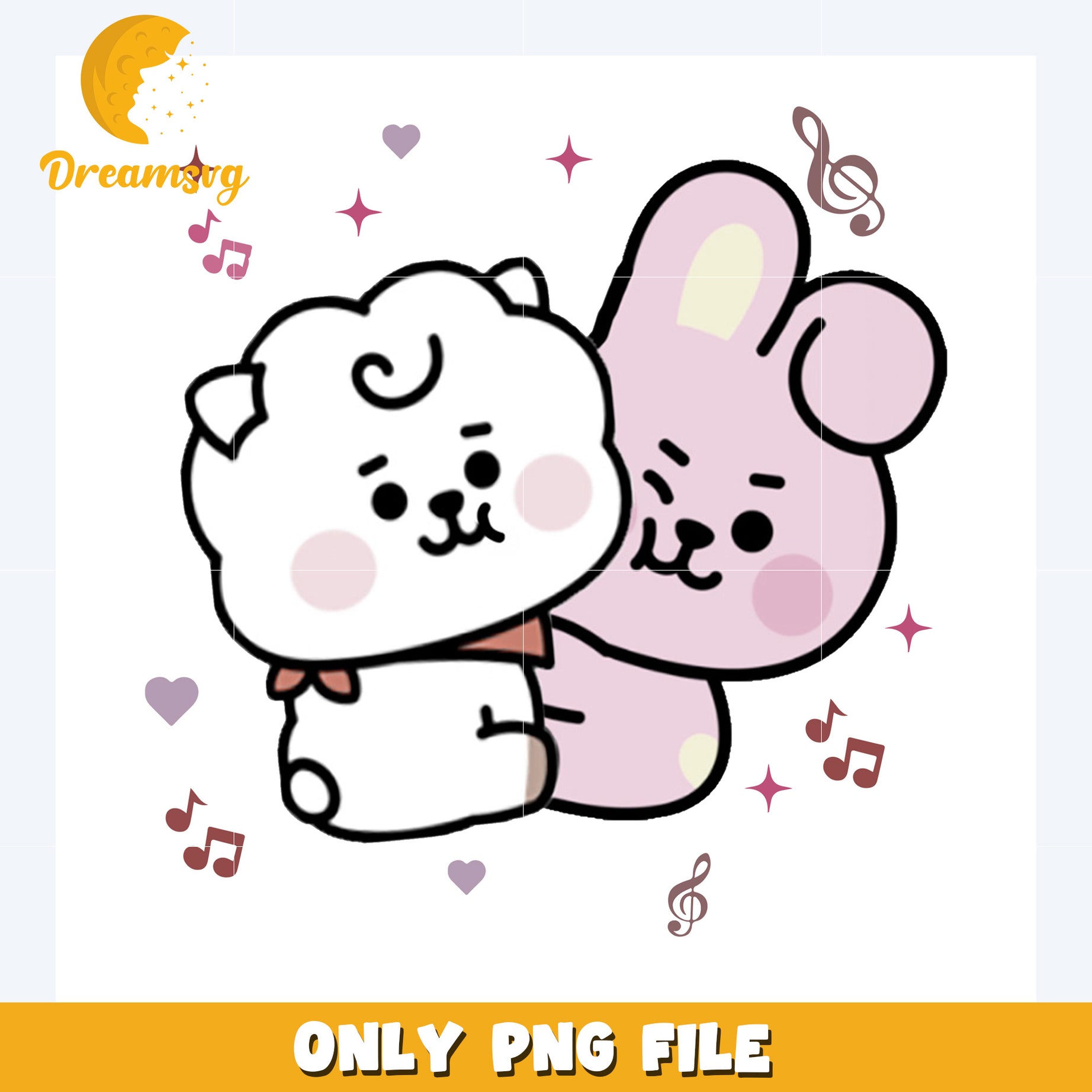 Rj and cooky png, bangtan boys png, bts members mascots​ png