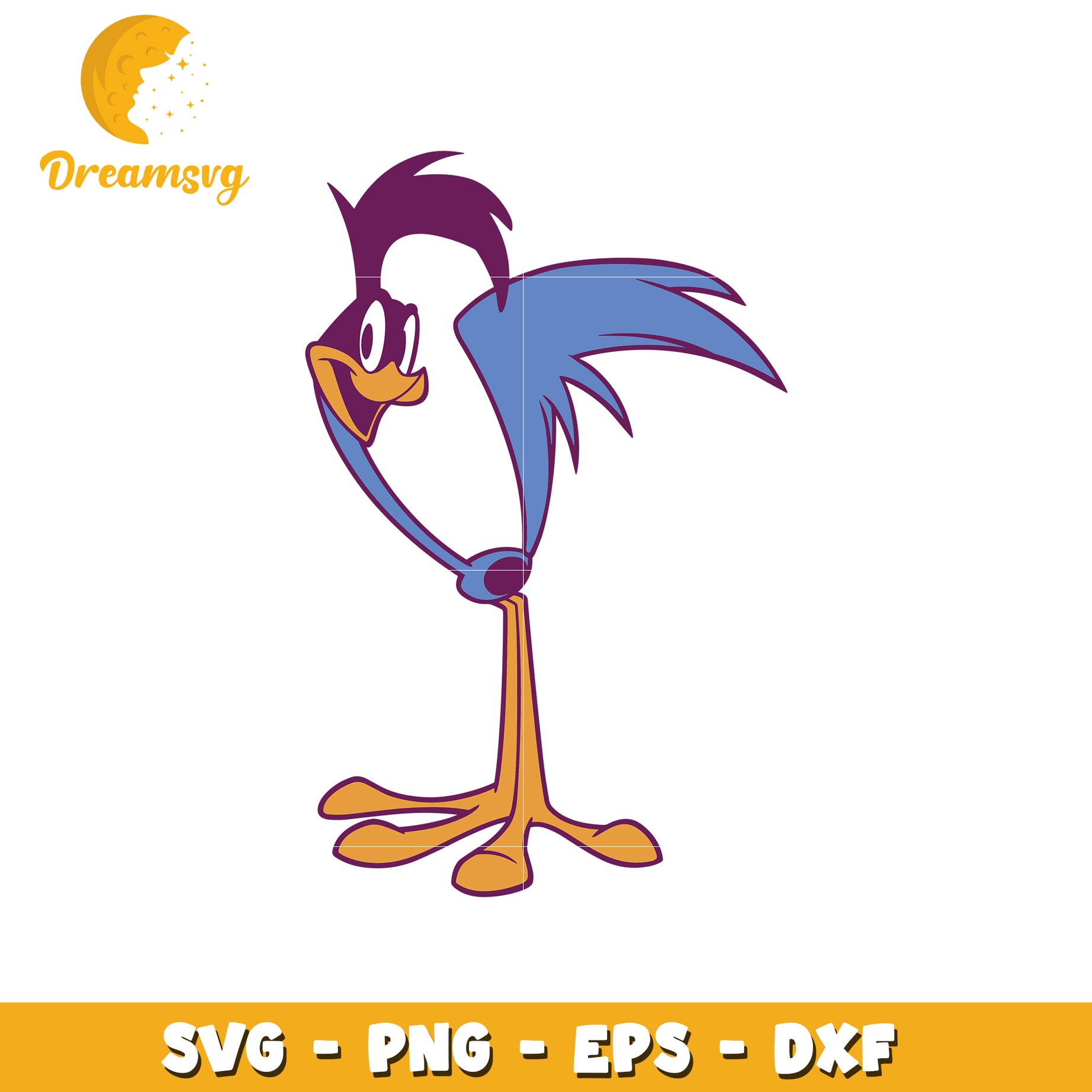 Road Runner SVG PNG EPS DXF Cut File