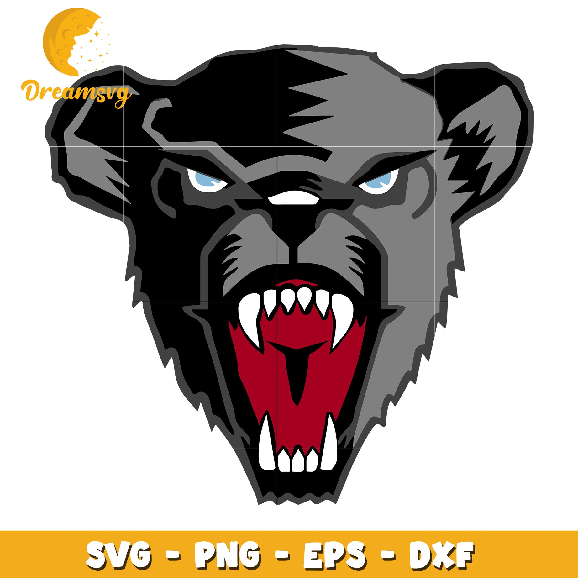 Roaring Bear SVG PNG EPS DXF Files