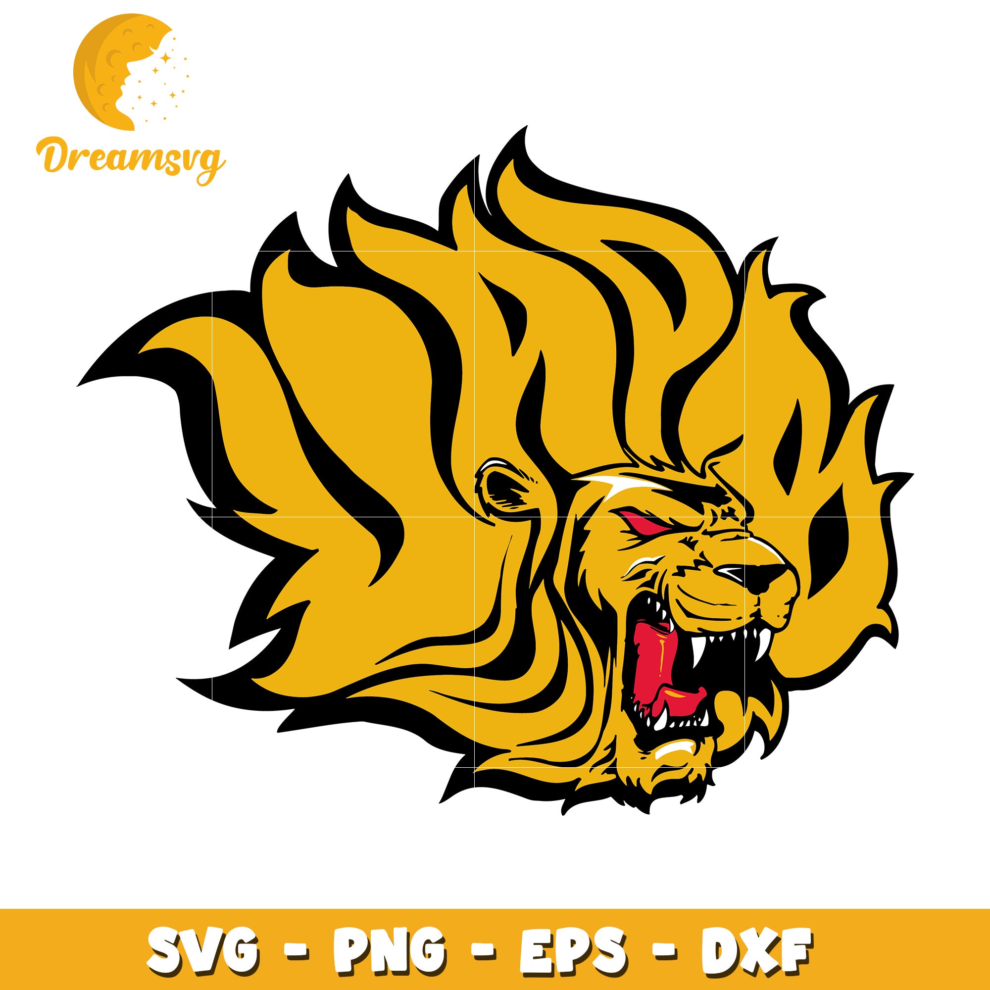 Roaring Lion SVG PNG EPS DXF Files