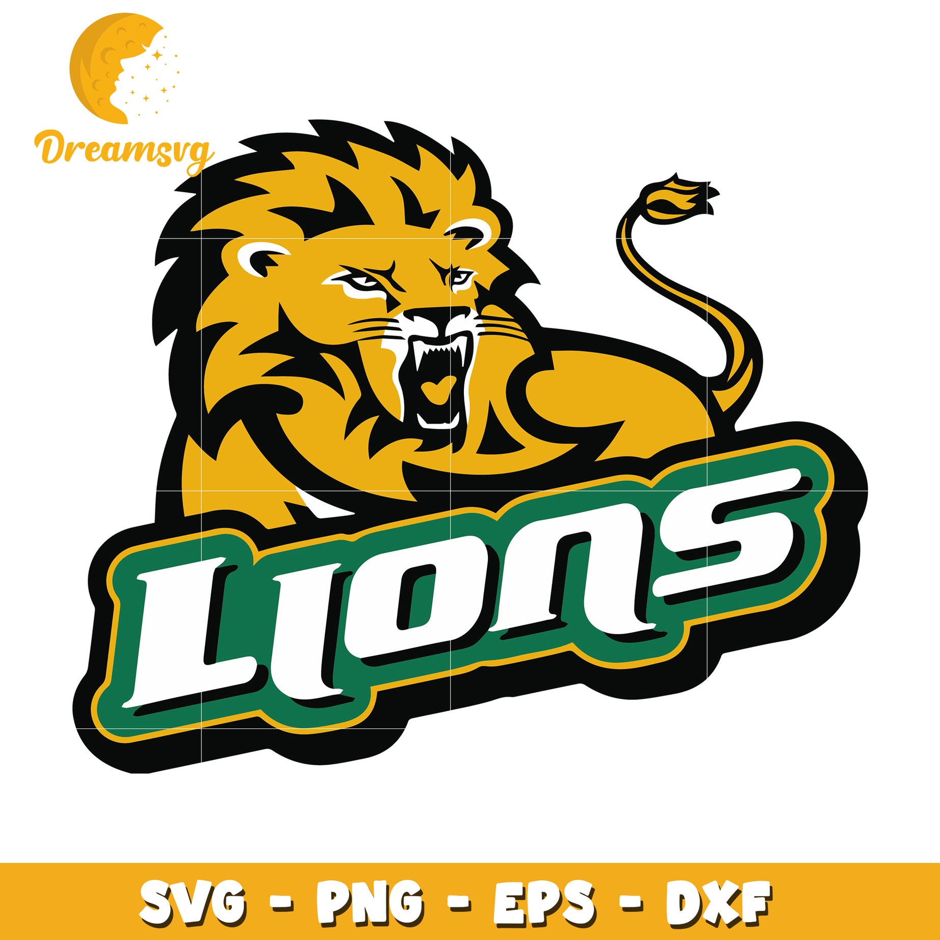 Roaring Lions Mascot SVG PNG EPS DXF