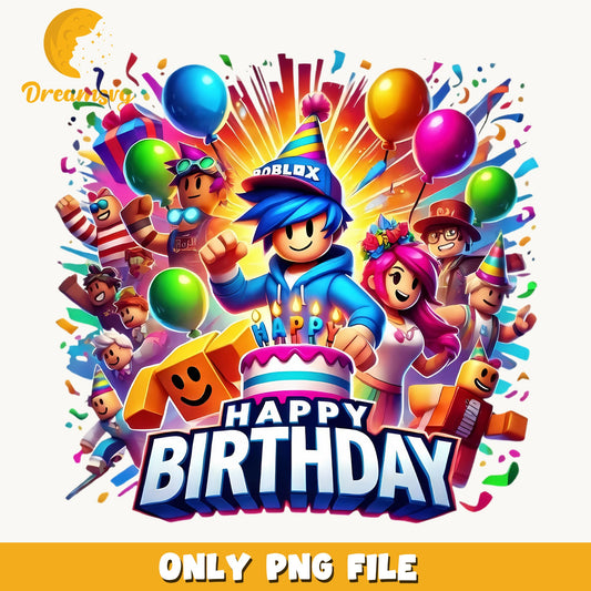 Roblox Birthday Party PNG, Game Characters, Kids PNG