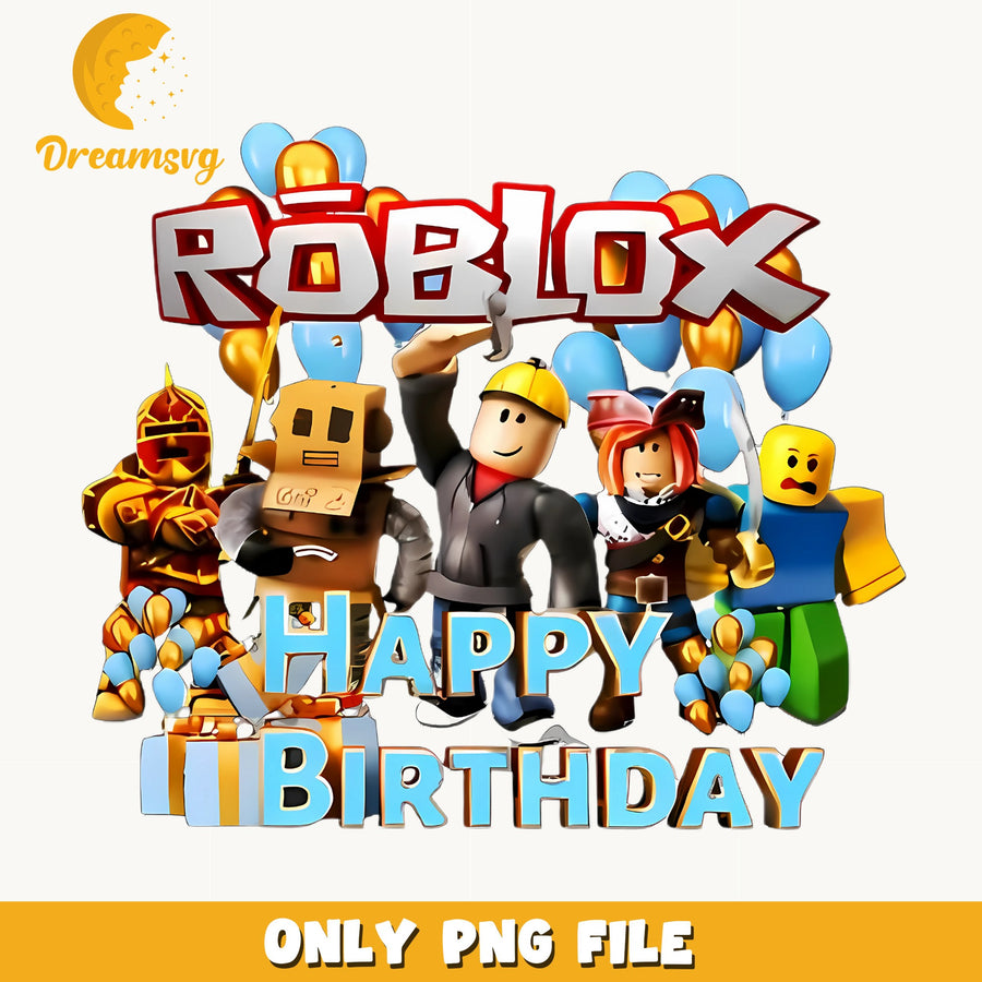 Roblox Happy Birthday PNG, Game Characters, Party PNG