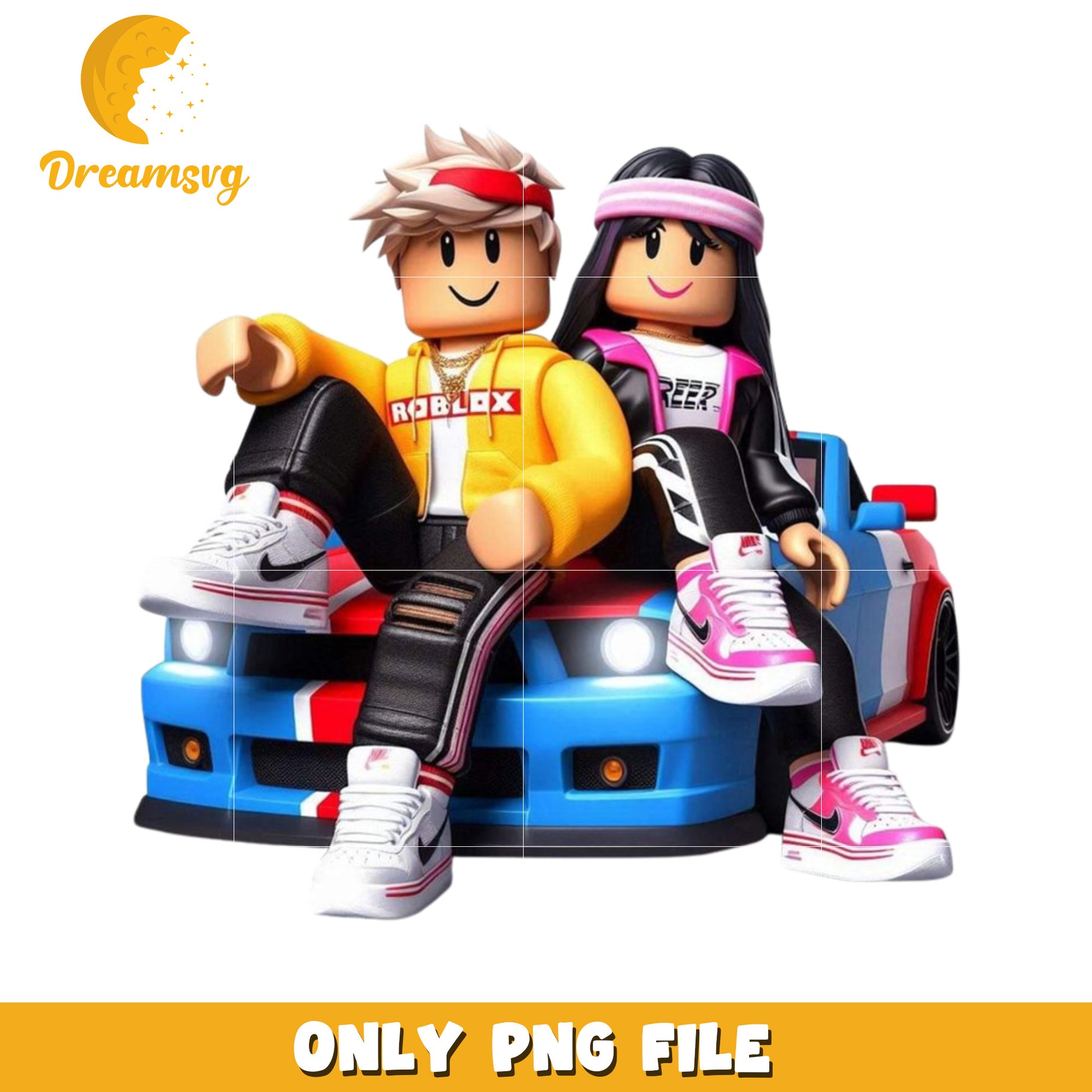 Roblox boy and girl png, rolox gaming png, roblox avatar png