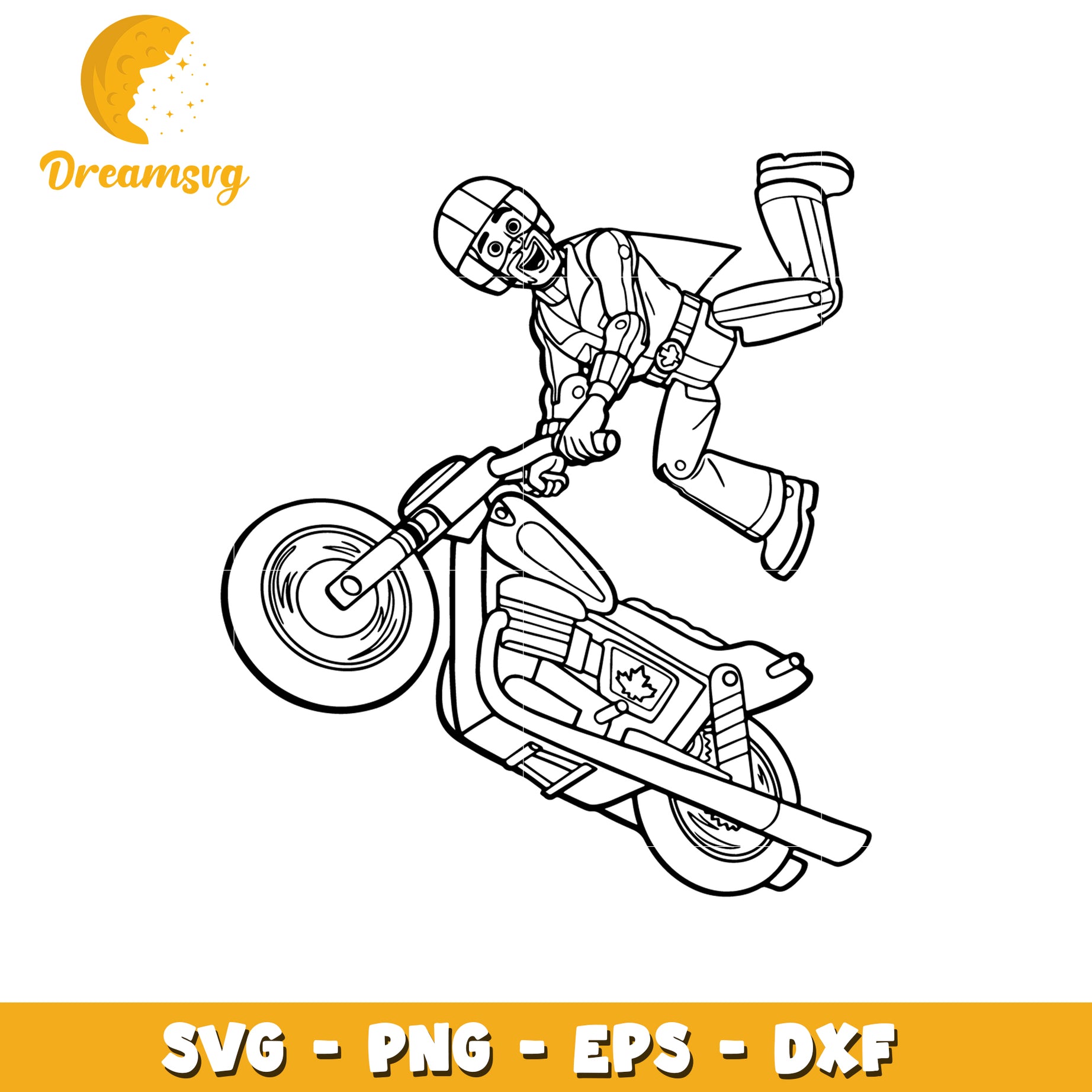 Robot Motorcycle SVG Cut File