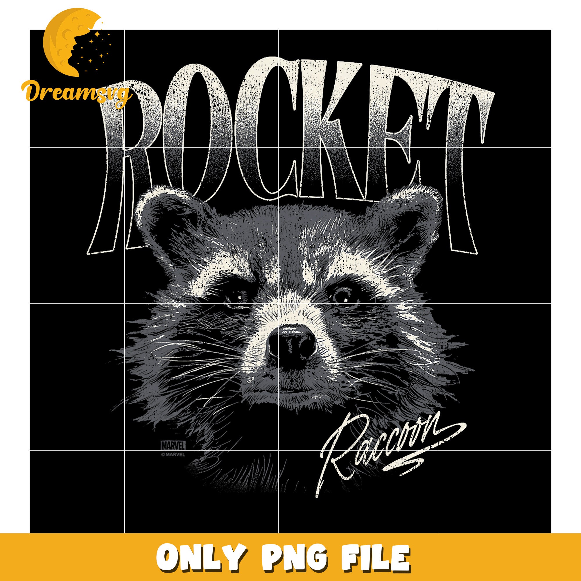 Rocket Raccoon PNG Design – DreamSVG Store
