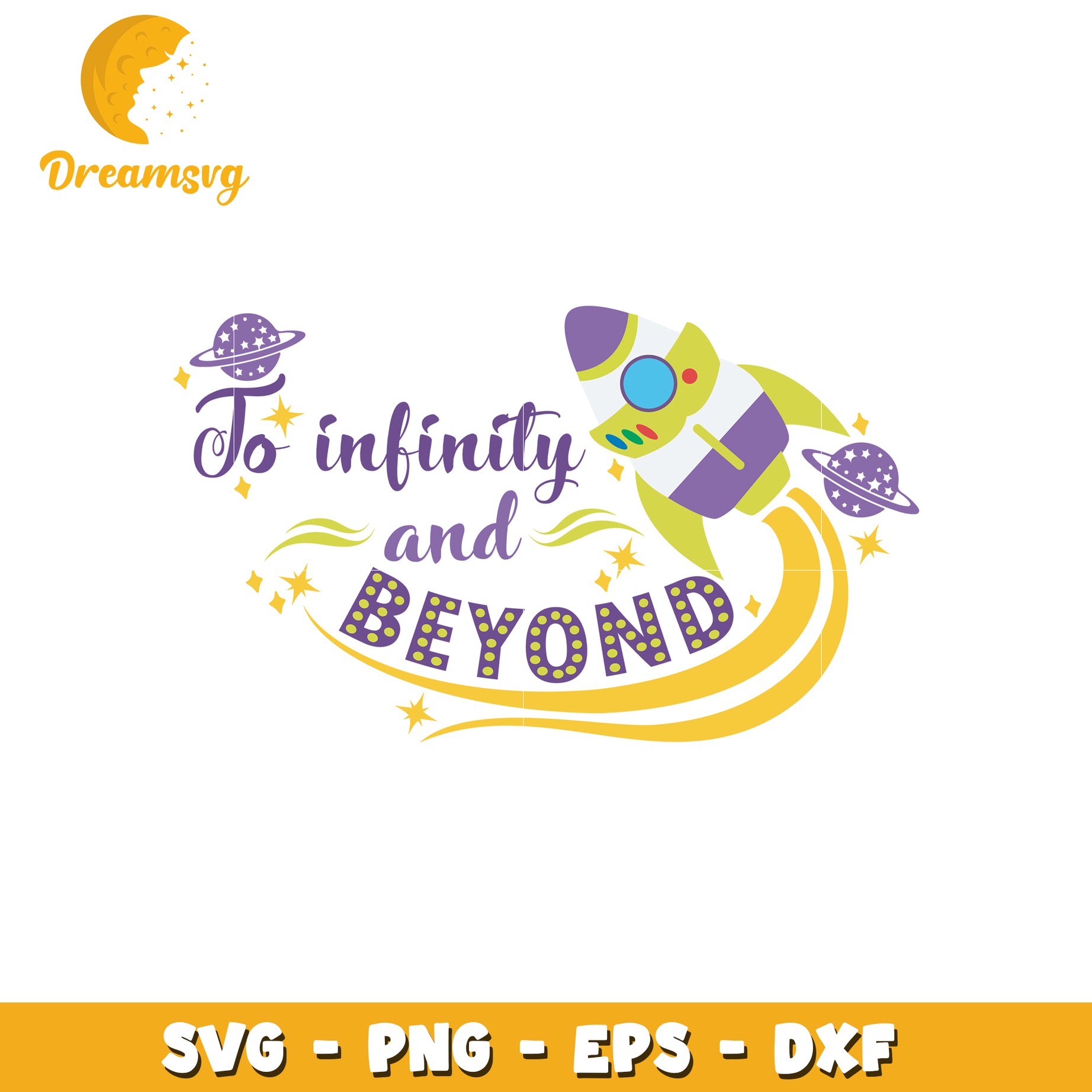 Rocket to Infinity and Beyond SVG Design for Crafts