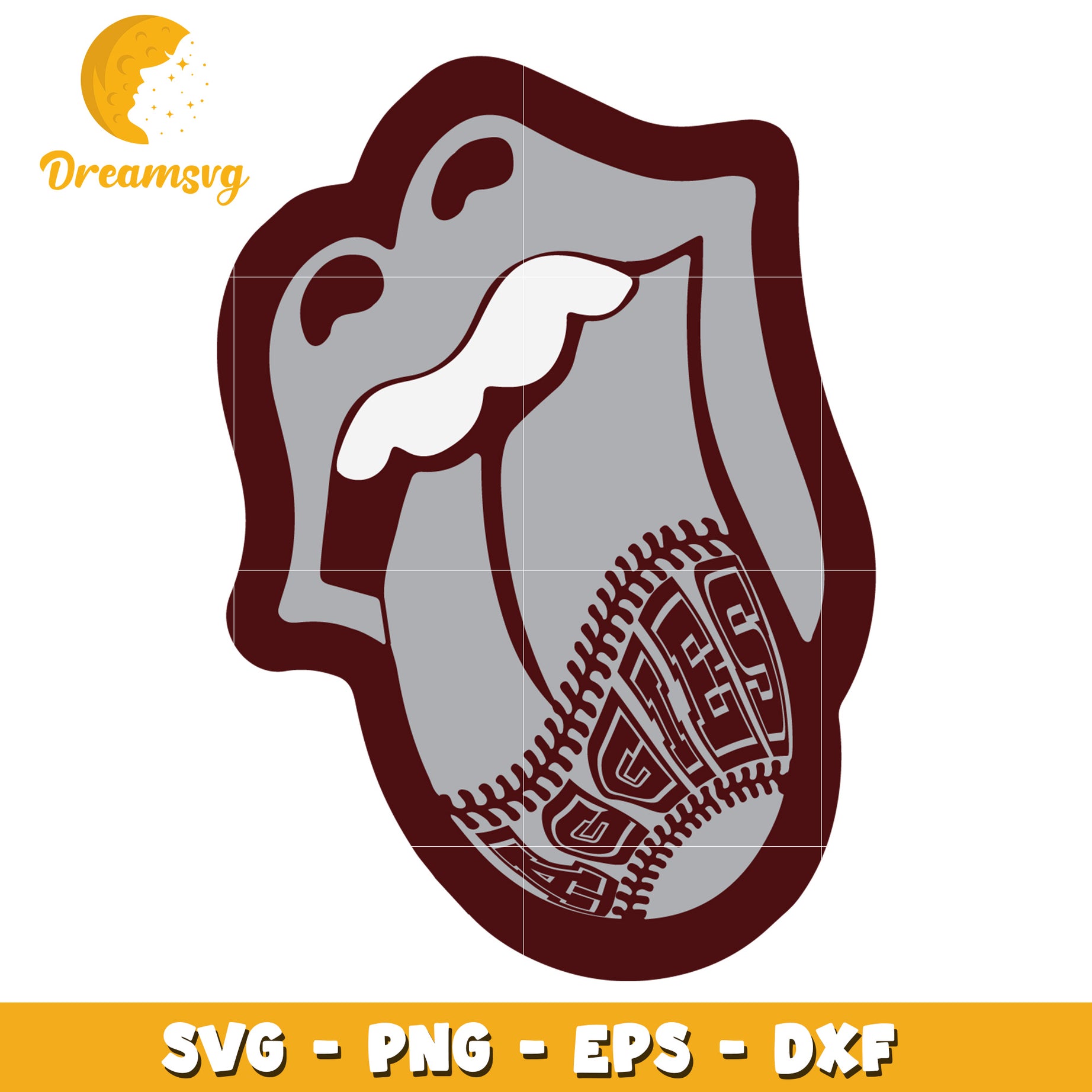 Rolling Stones Baseball SVG Design for Sports Fans and Crafters