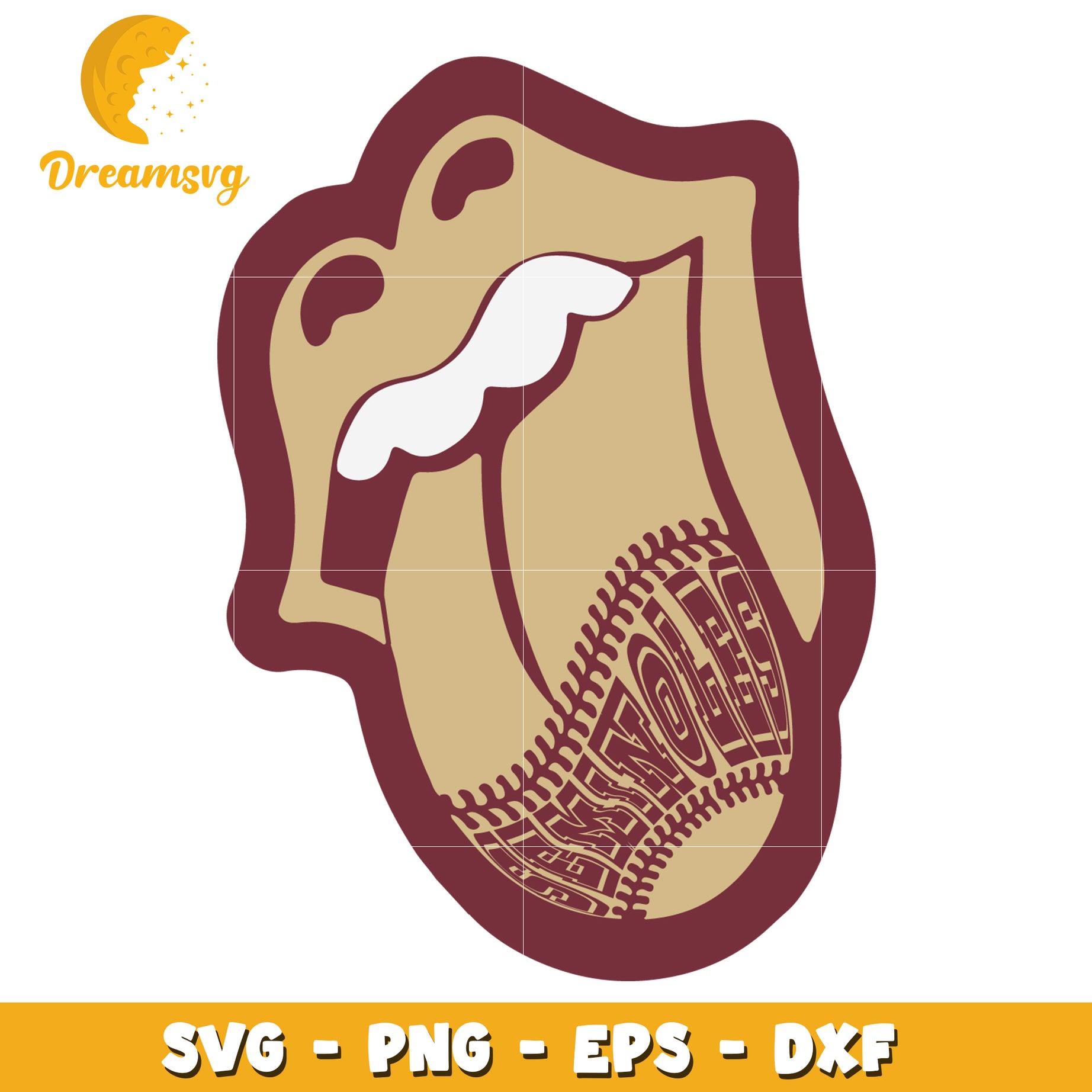 Rolling Stones Baseball SVG Graphic for Sports Fans Download