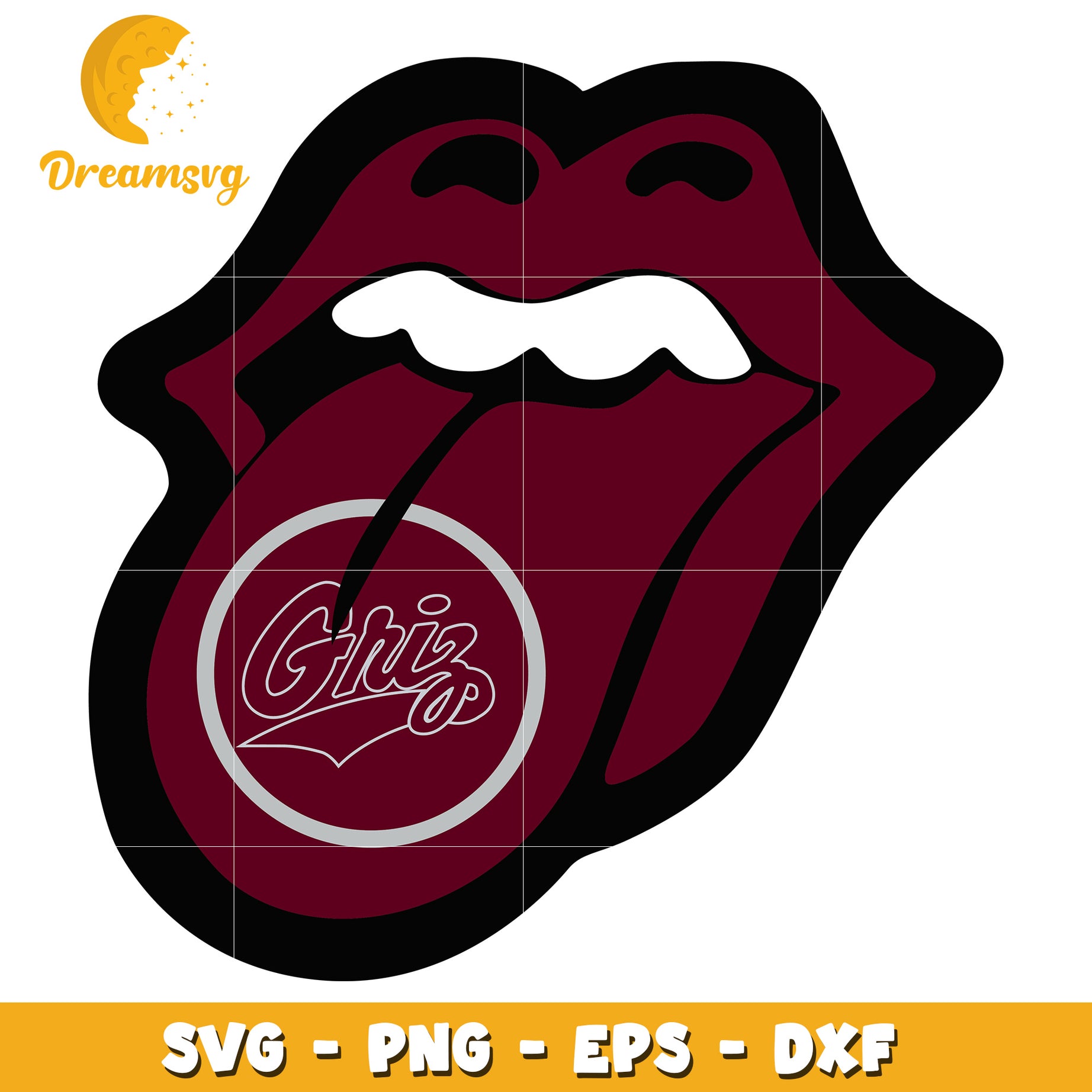 Rolling Stones Lips SVG PNG EPS DXF