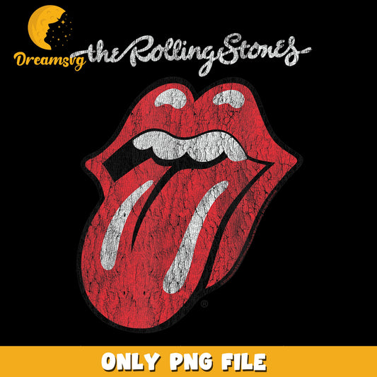 Rolling Stones Lips Tongue Logo Vintage PNG, Rock Band, Music PNG