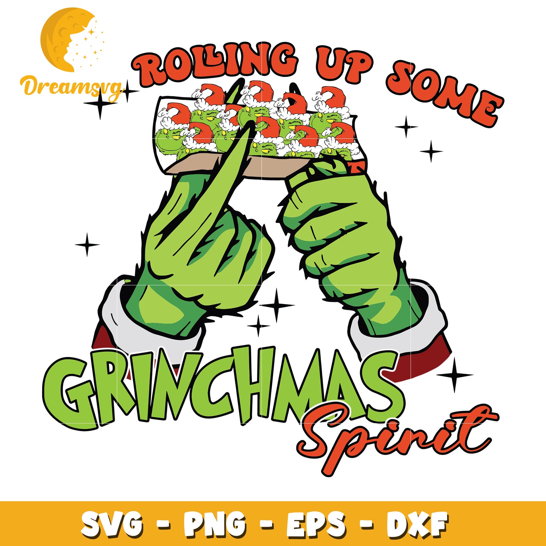 Rolling up some christmas spirit svg, grinch svg, Christmas svg