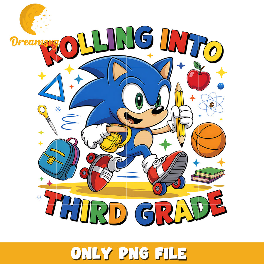 Rollin into third grade png, sonic toys png, sonic characters png