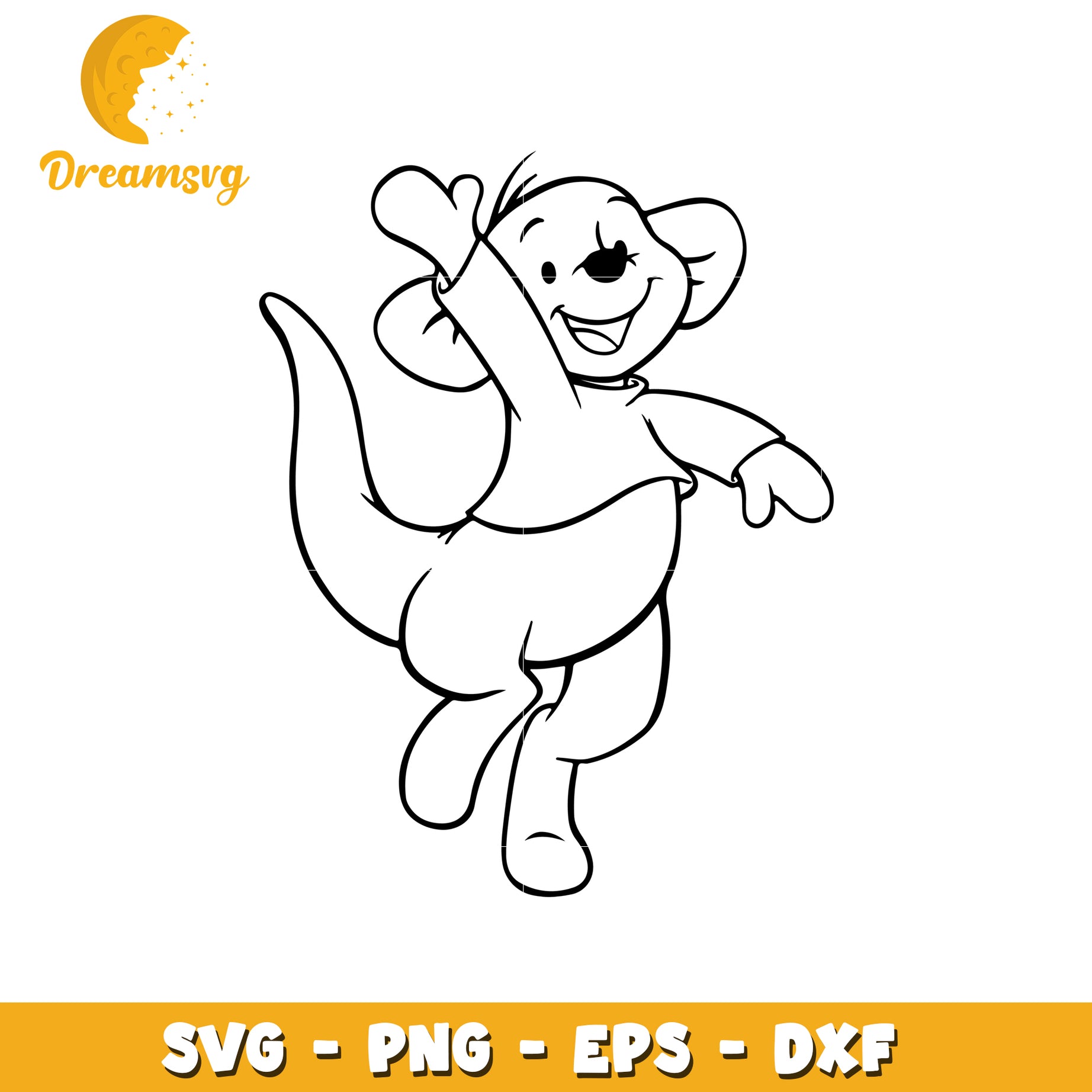 Roo SVG Cut File PNG, EPS, DXF