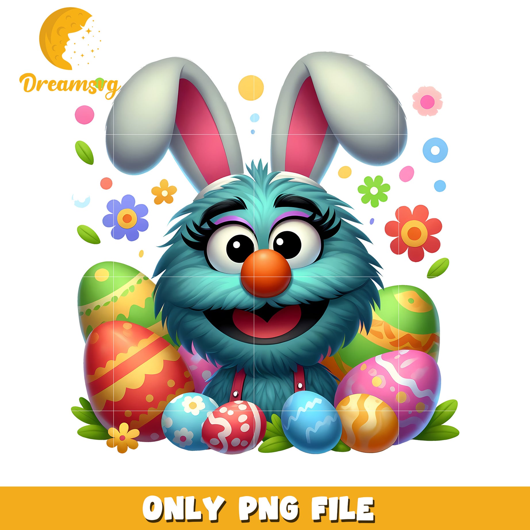 Rosita character on easter day png, sesame street character png