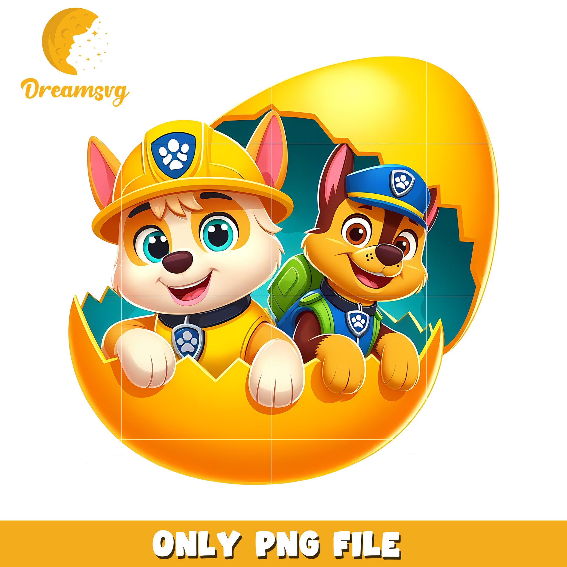 Rubble and chase easter eggs costume png, paw patrol png, cartoon png