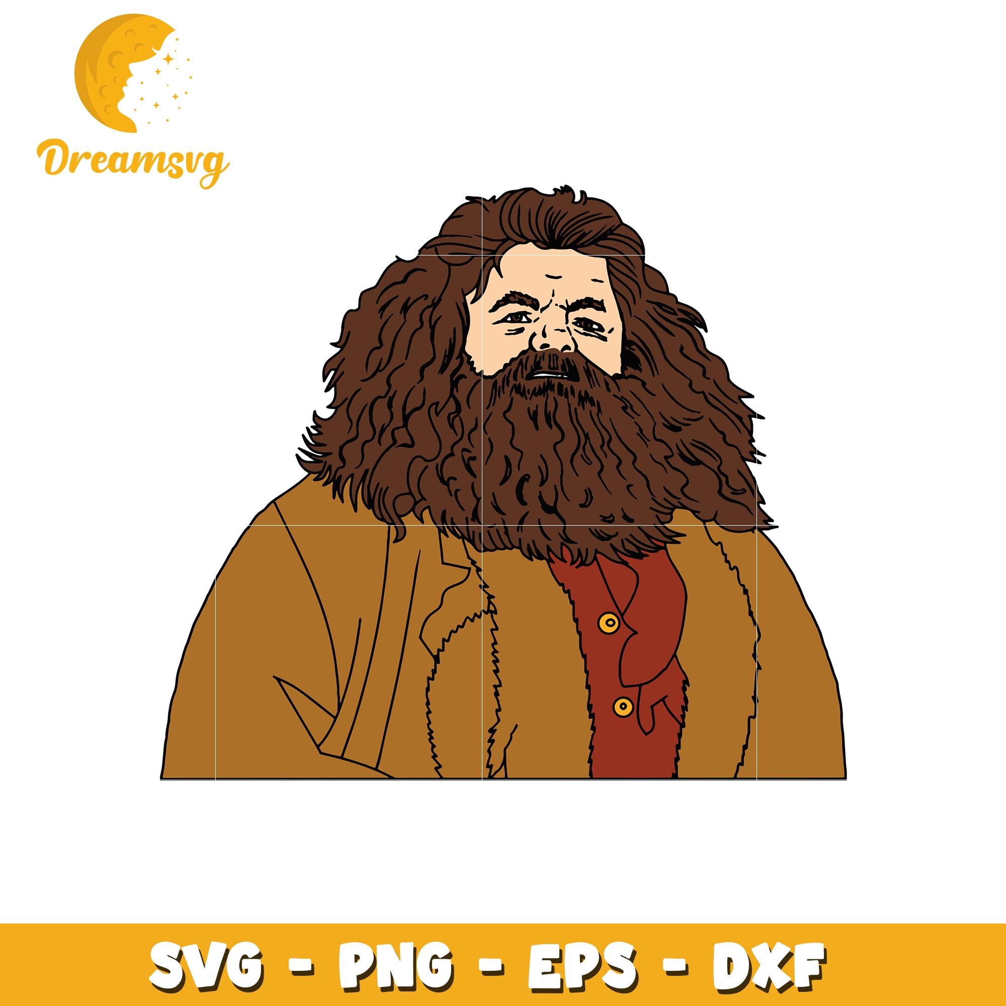 Rubeus Hagrid SVG PNG EPS DXF Cut File