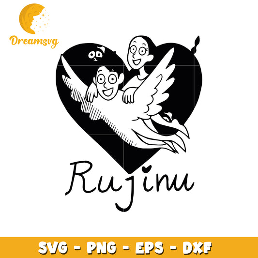 Rujinu saja boys heart design svg, rujinu svg, saja boys svg