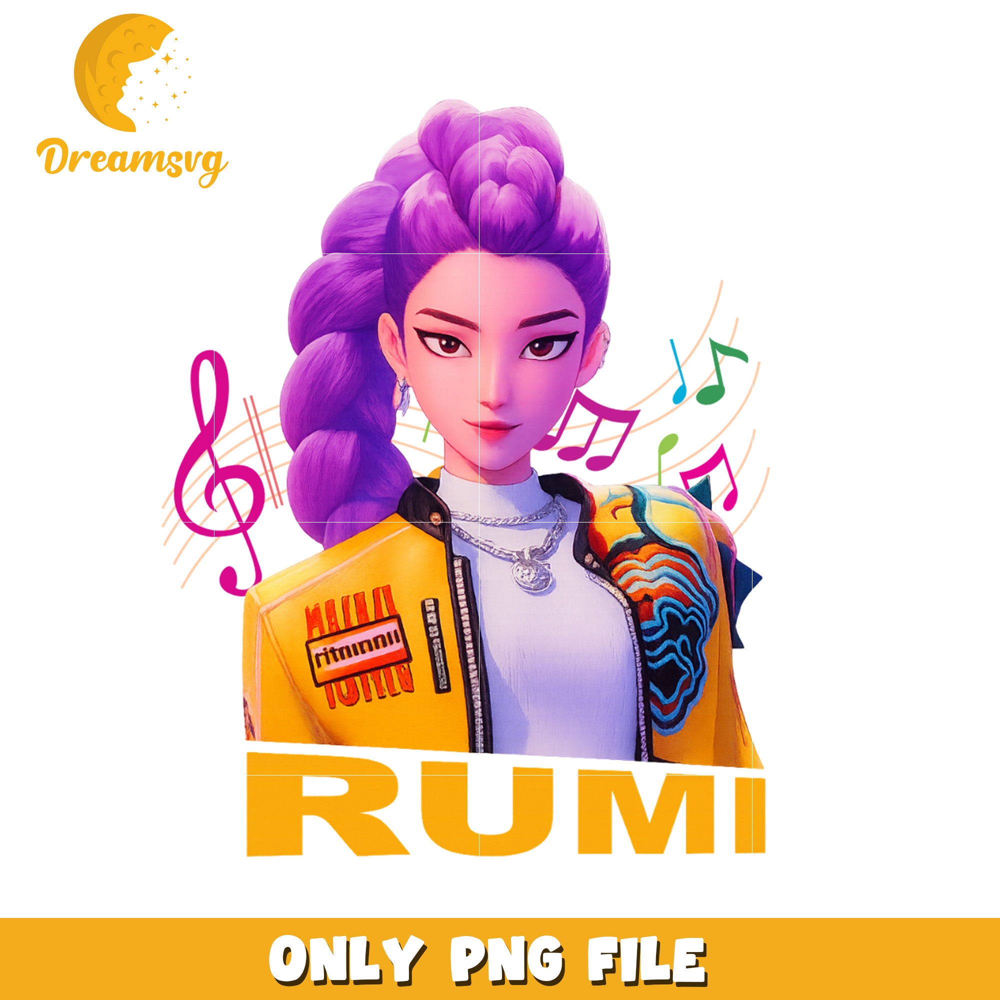 Rumi design png, christmas bell png, netflix cartoon png