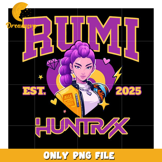 Rumi huntrix heart png, huntrix band png, netflix cartoon png