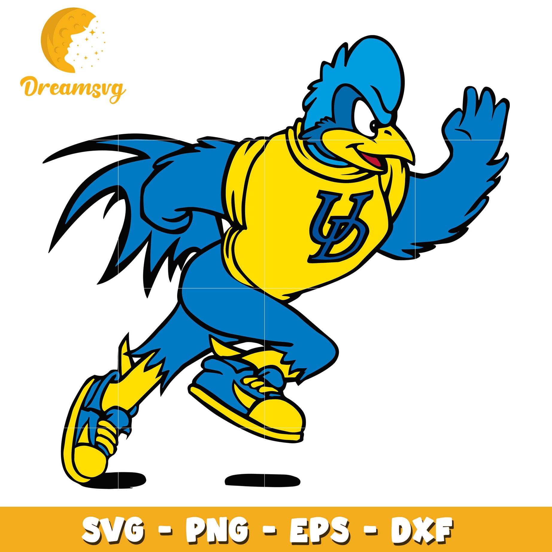 Running Bird Mascot SVG PNG EPS DXF