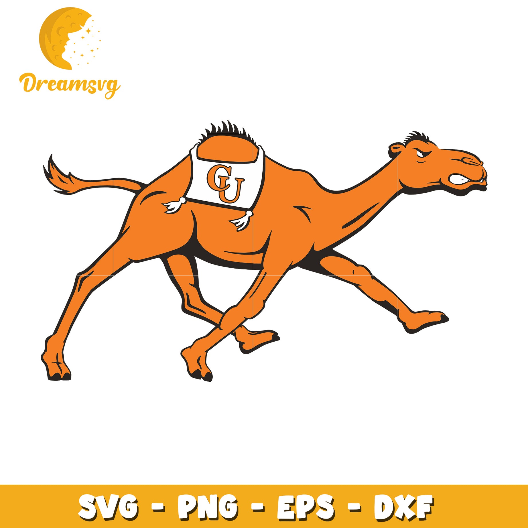 Running Camel SVG PNG EPS DXF Cut File