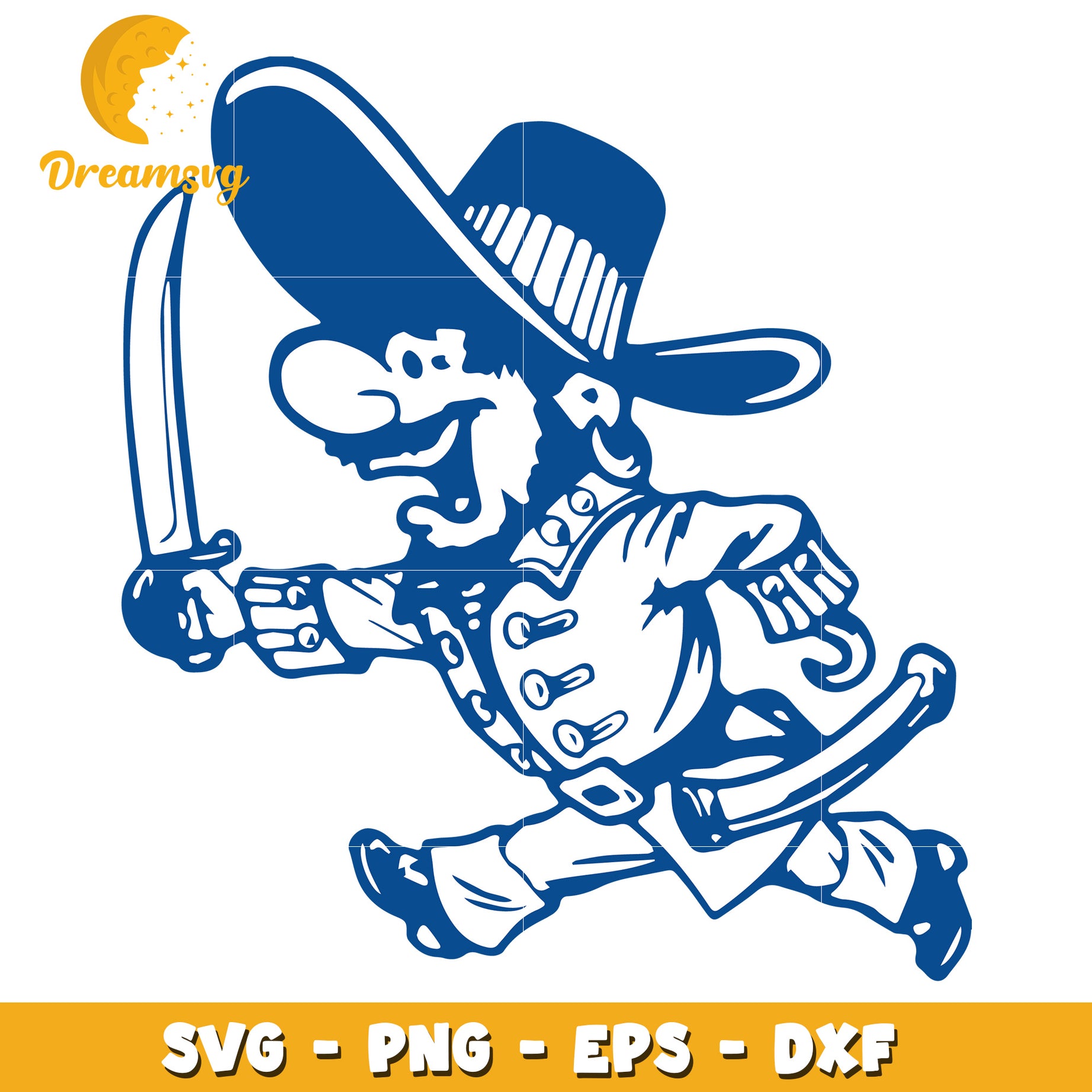 Running Pirate SVG Cut File PNG EPS DXF