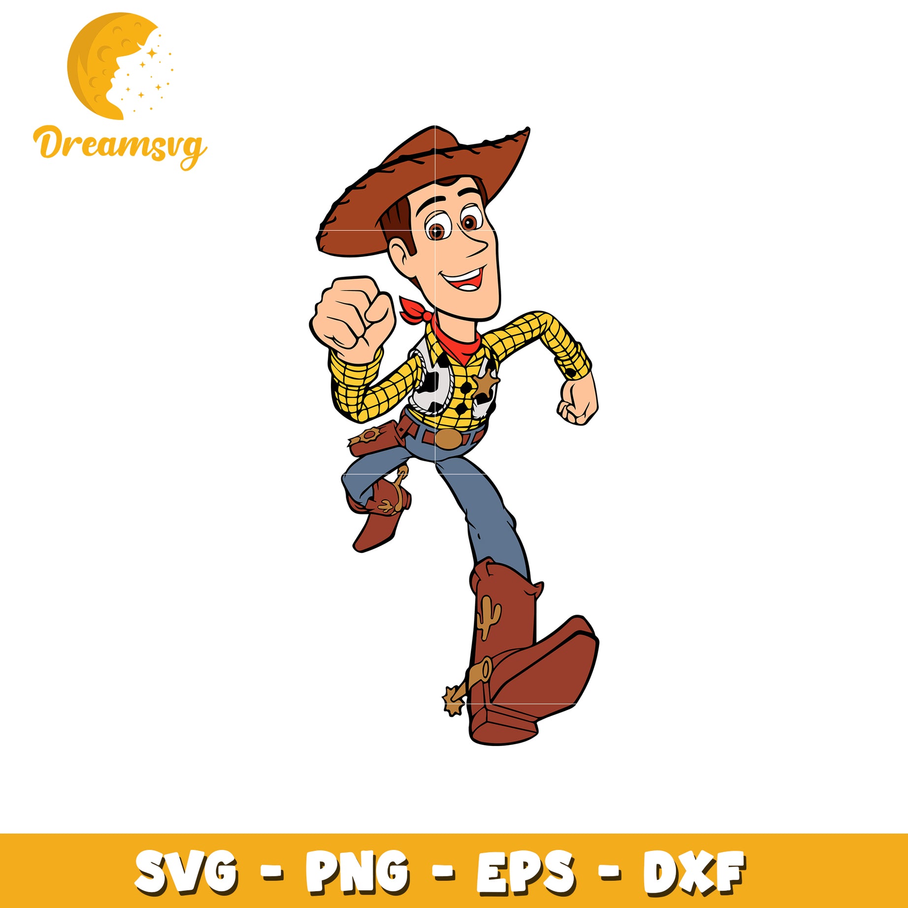 Running Woody SVG PNG EPS DXF Cut File