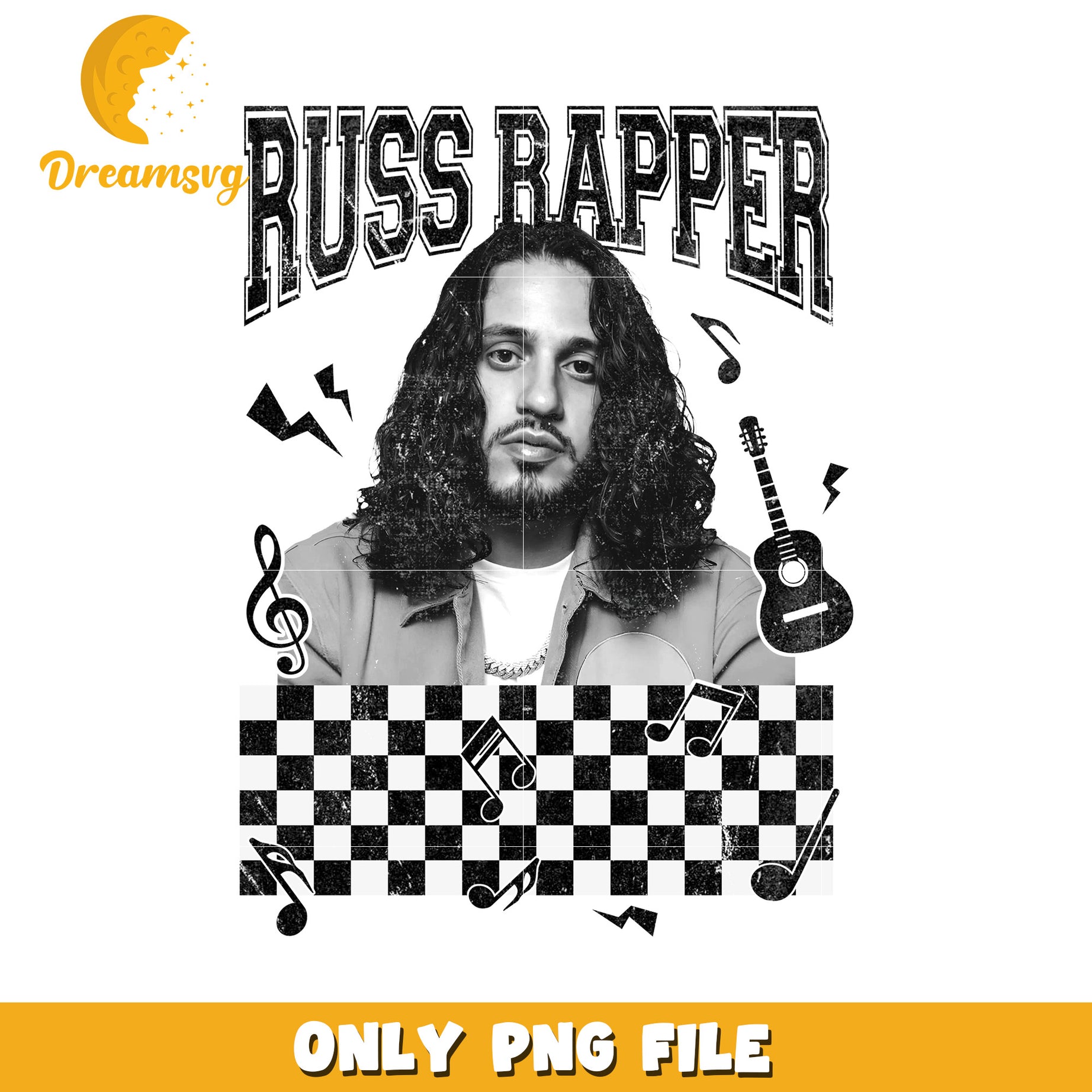 Russ rapper png, russ wild png, russ album art png
