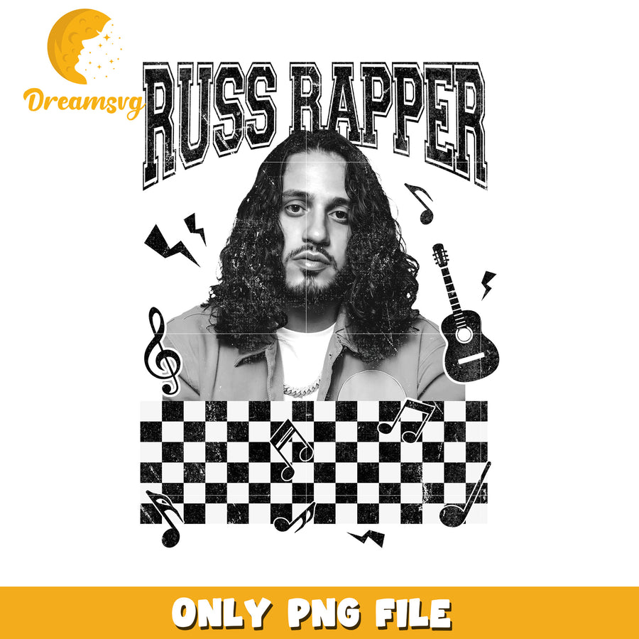Russ rapper png, russ wild png, russ album art png