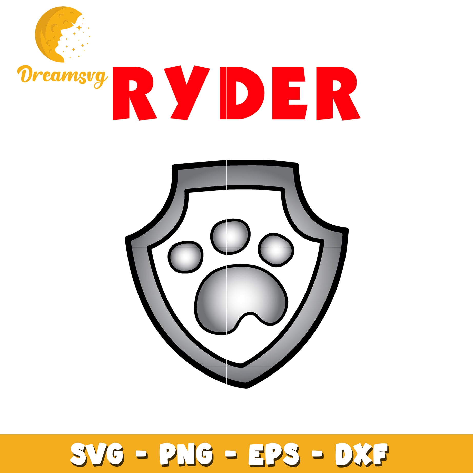 Ryder Paw Patrol Shield SVG PNG EPS DXF