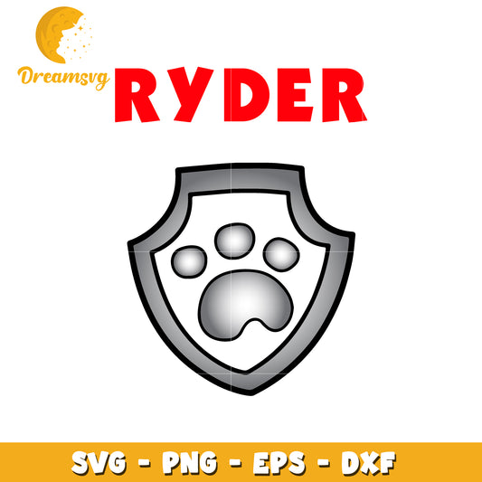 Ryder Paw Patrol Shield SVG PNG EPS DXF