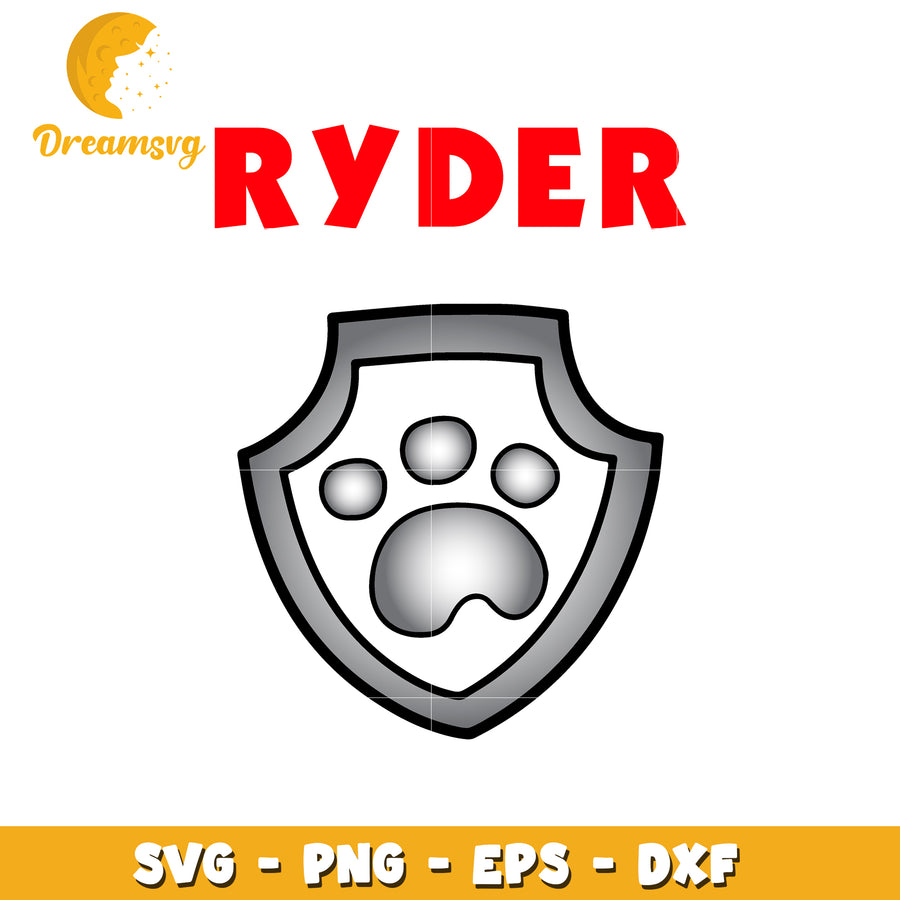 Ryder Paw Patrol Shield SVG PNG EPS DXF