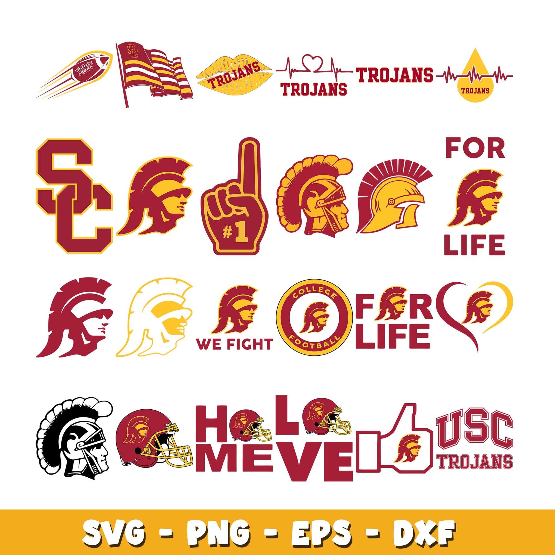 Go Usc USC Trojans Football Bundle svg, USC Trojans logo svg, ncaa svg ...