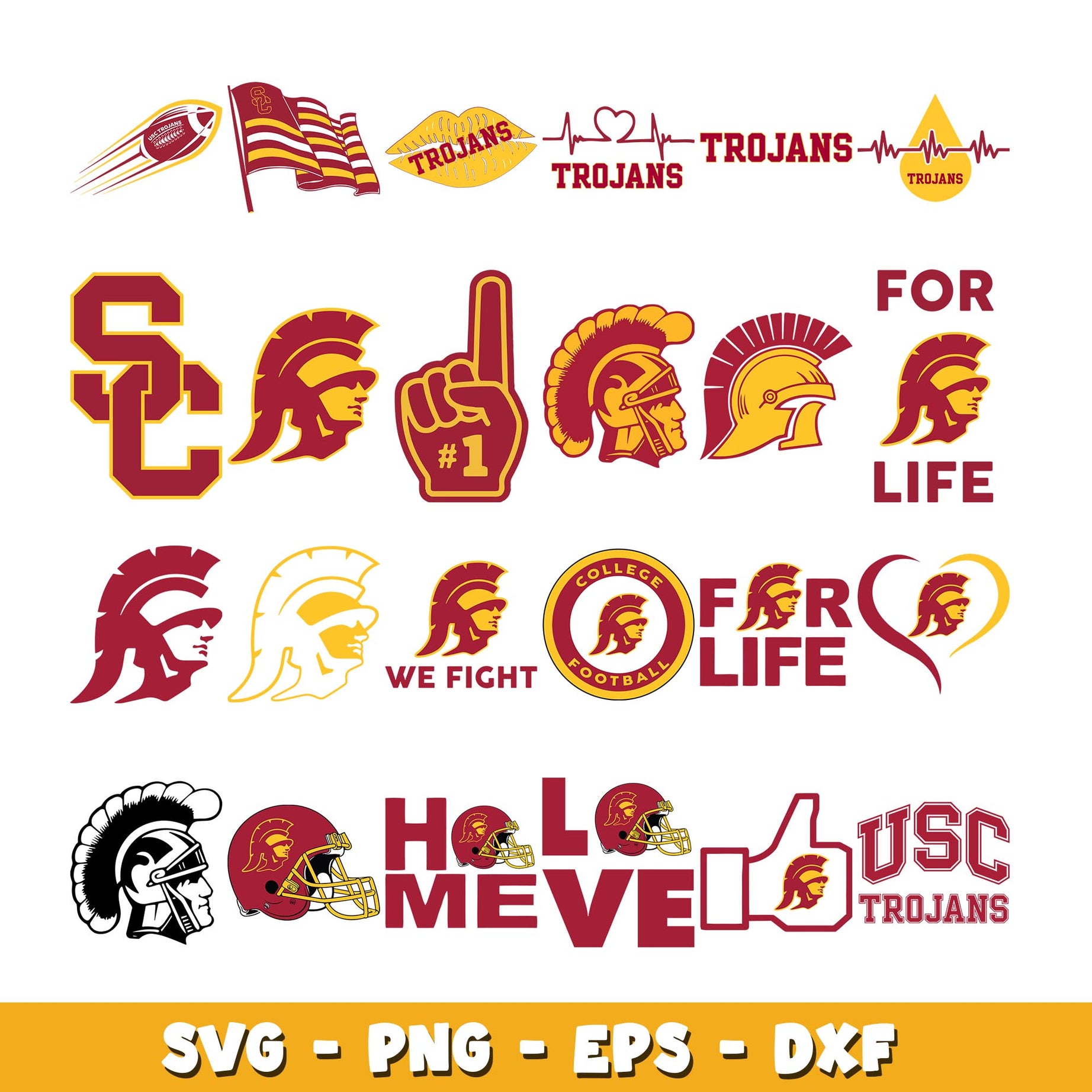 USC Trojans Football Bundle svg, USC Trojans logo svg, ncaa svg ...