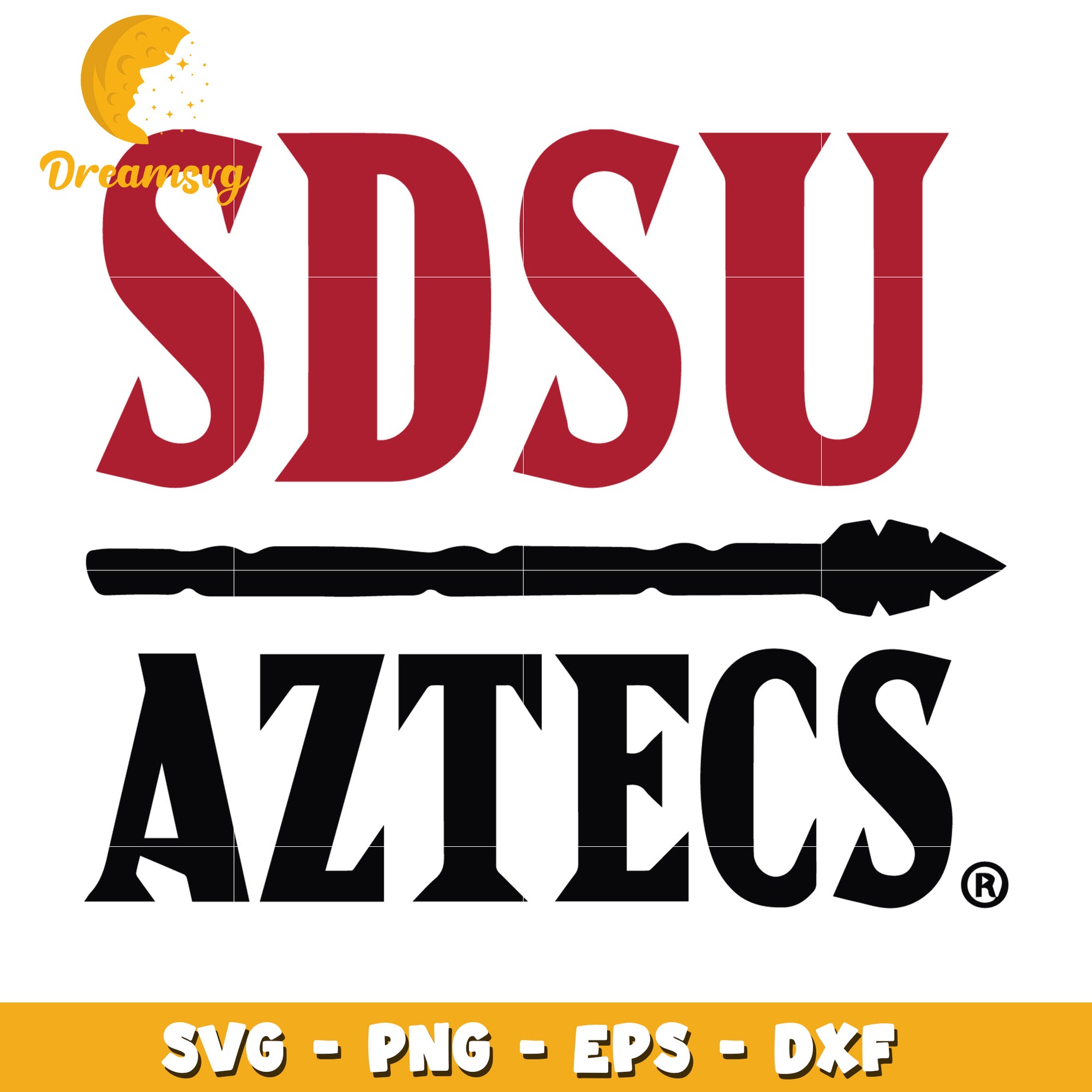 SDSU Aztecs Logo SVG Design for Sports and Craft Projects