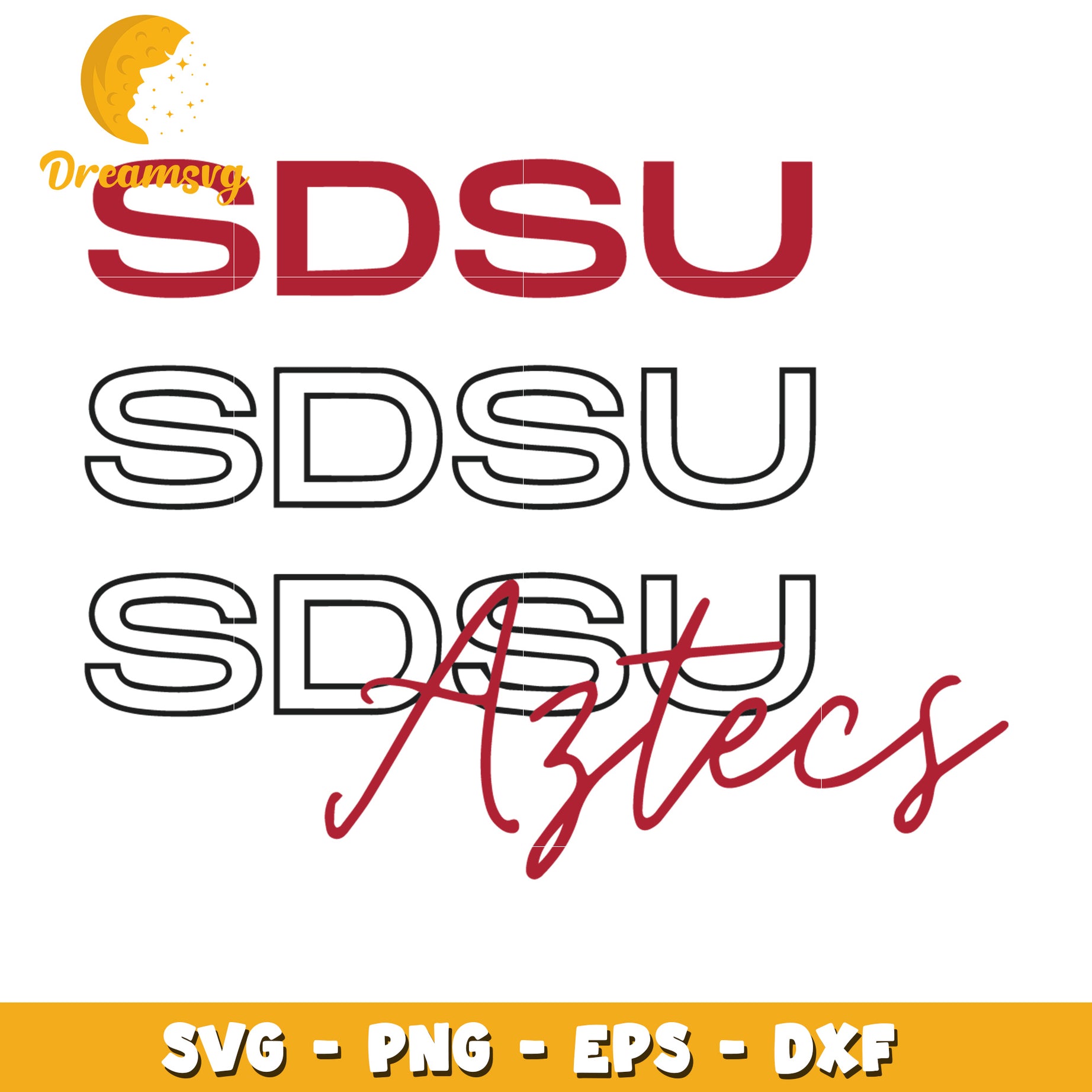 SDSU Aztecs SVG Design Perfect for Crafts and Merchandise