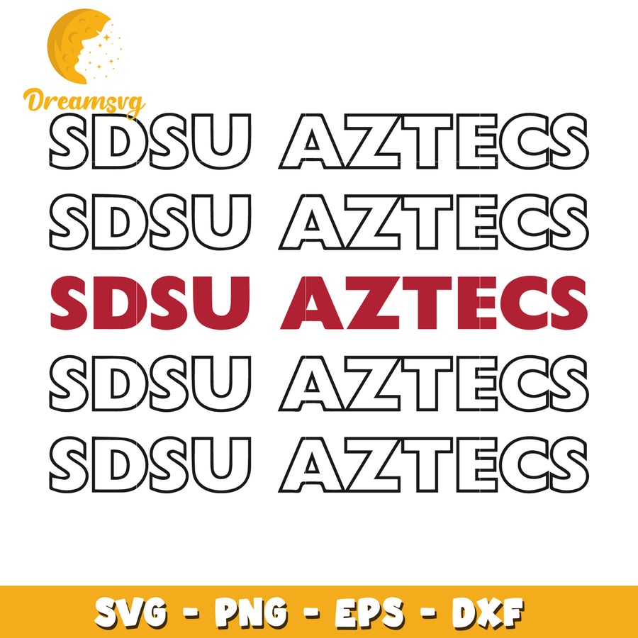 SDSU Aztecs SVG Design for Crafts and Merchandise Projects