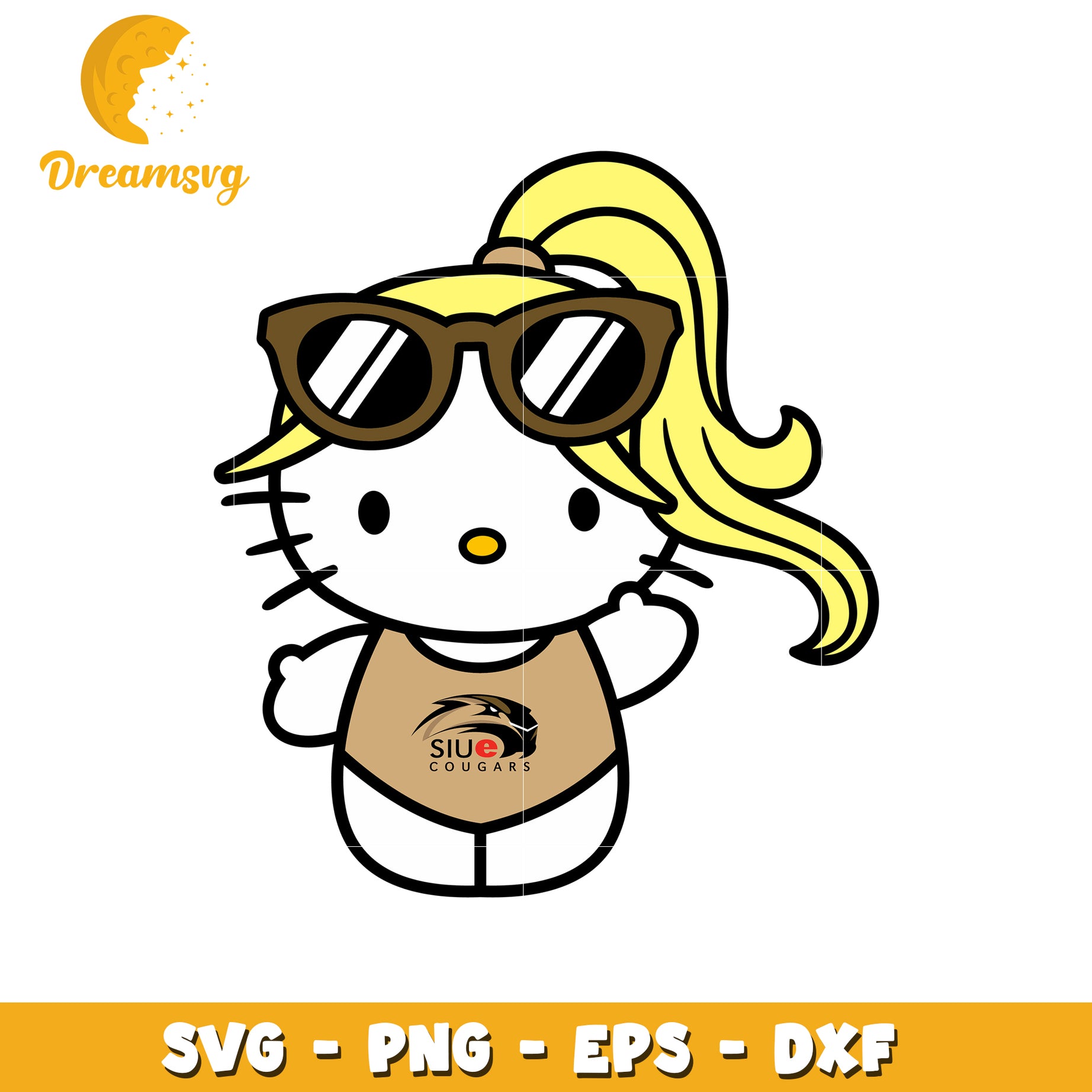 SIUE Cougars Hello Kitty SVG