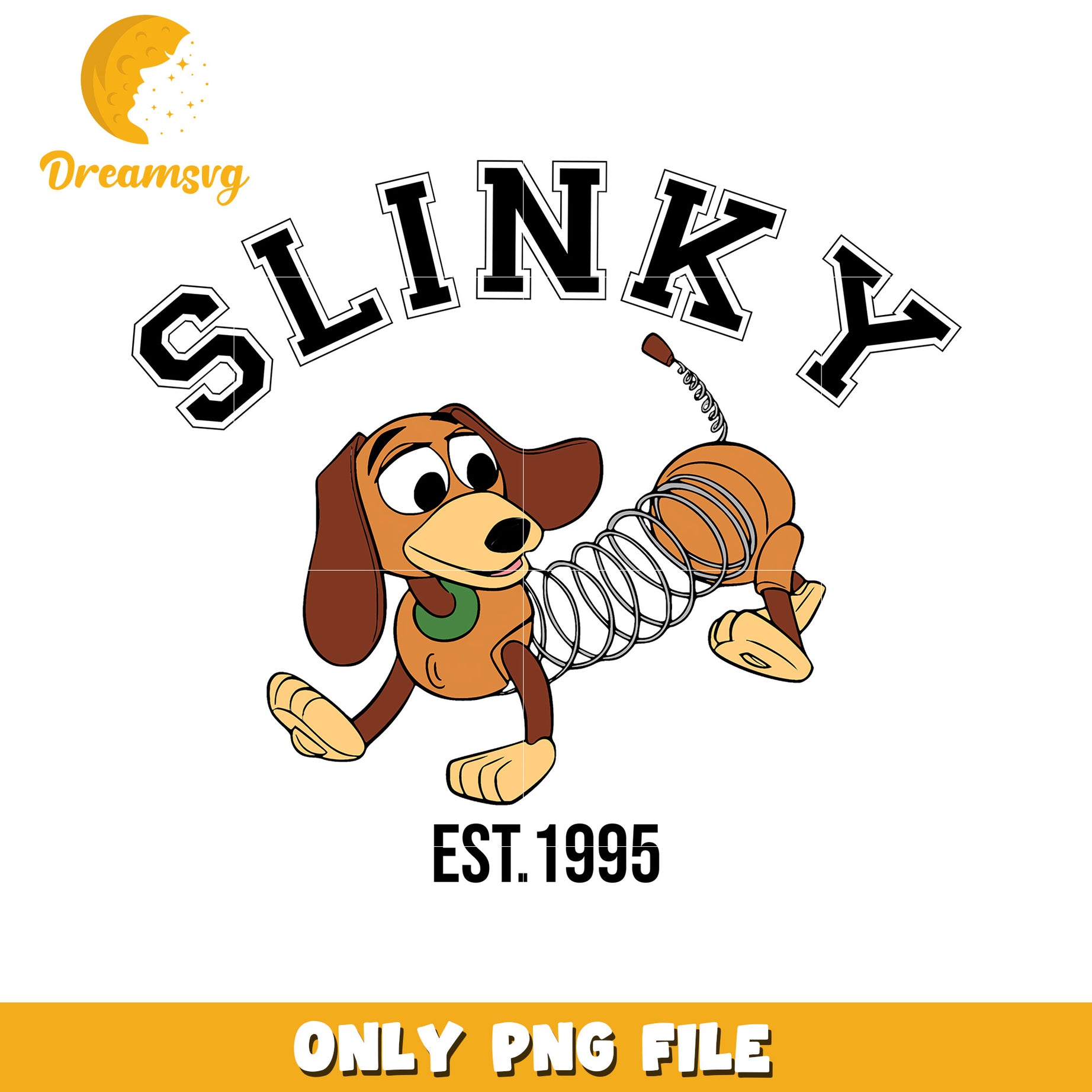 SLINKY Dog PNG Graphic for Creative Projects 1995