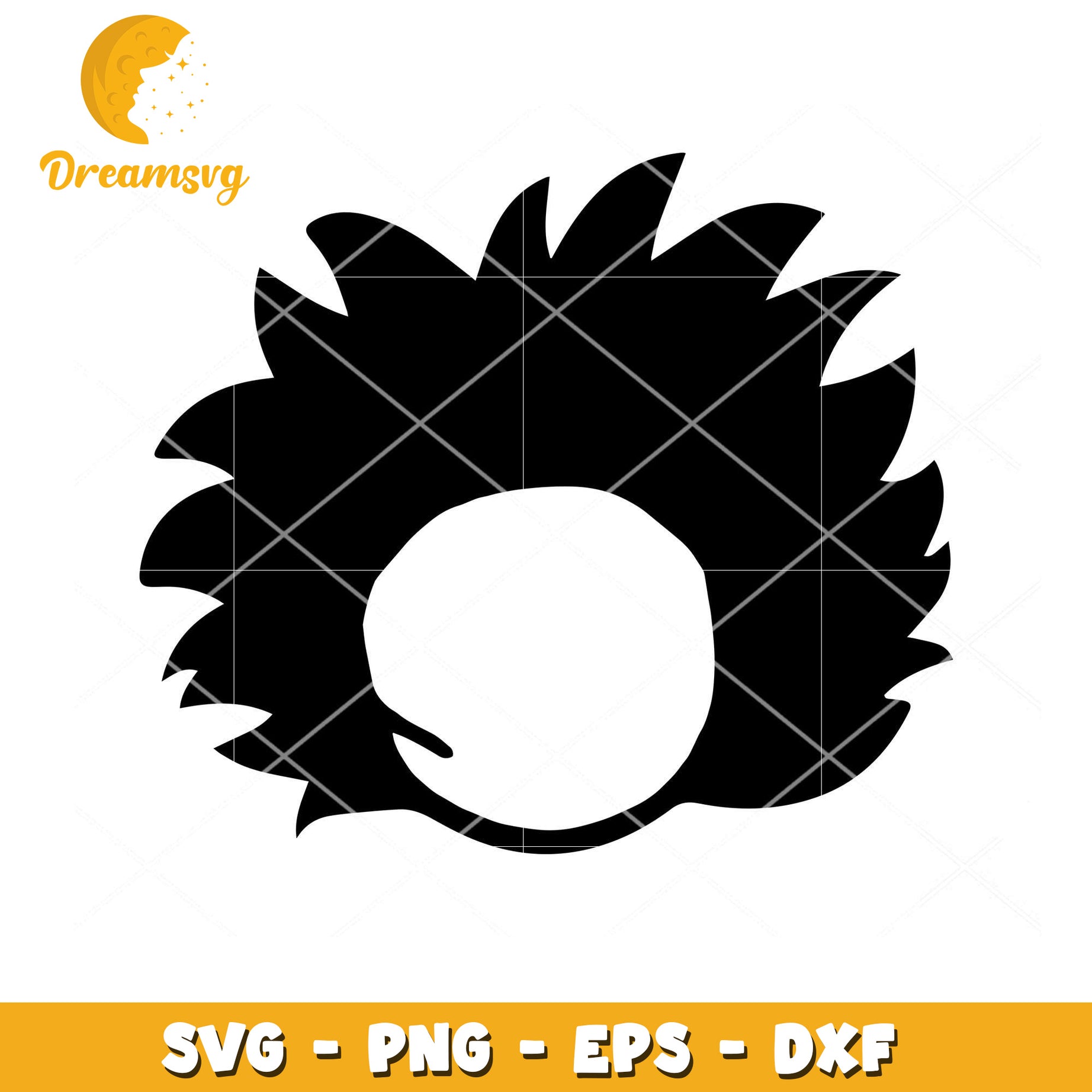 SVG Afro Hair Cut File Instant Download