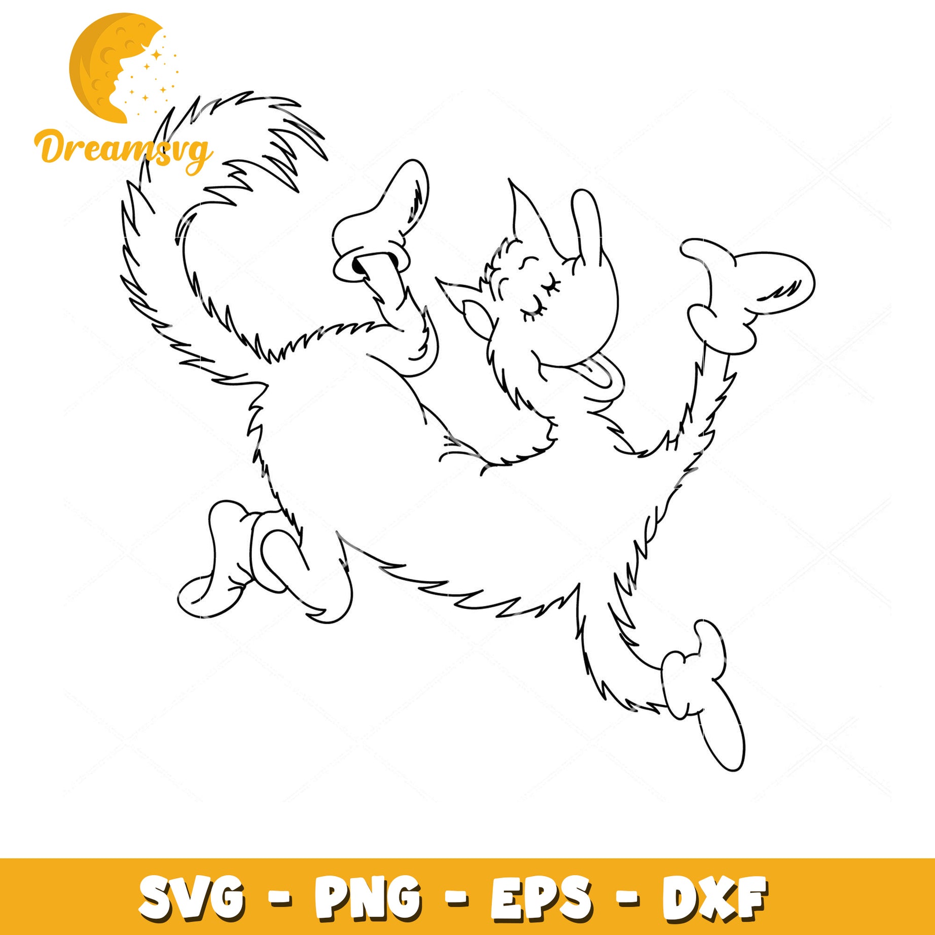 SVG Cat Coloring Page Printable