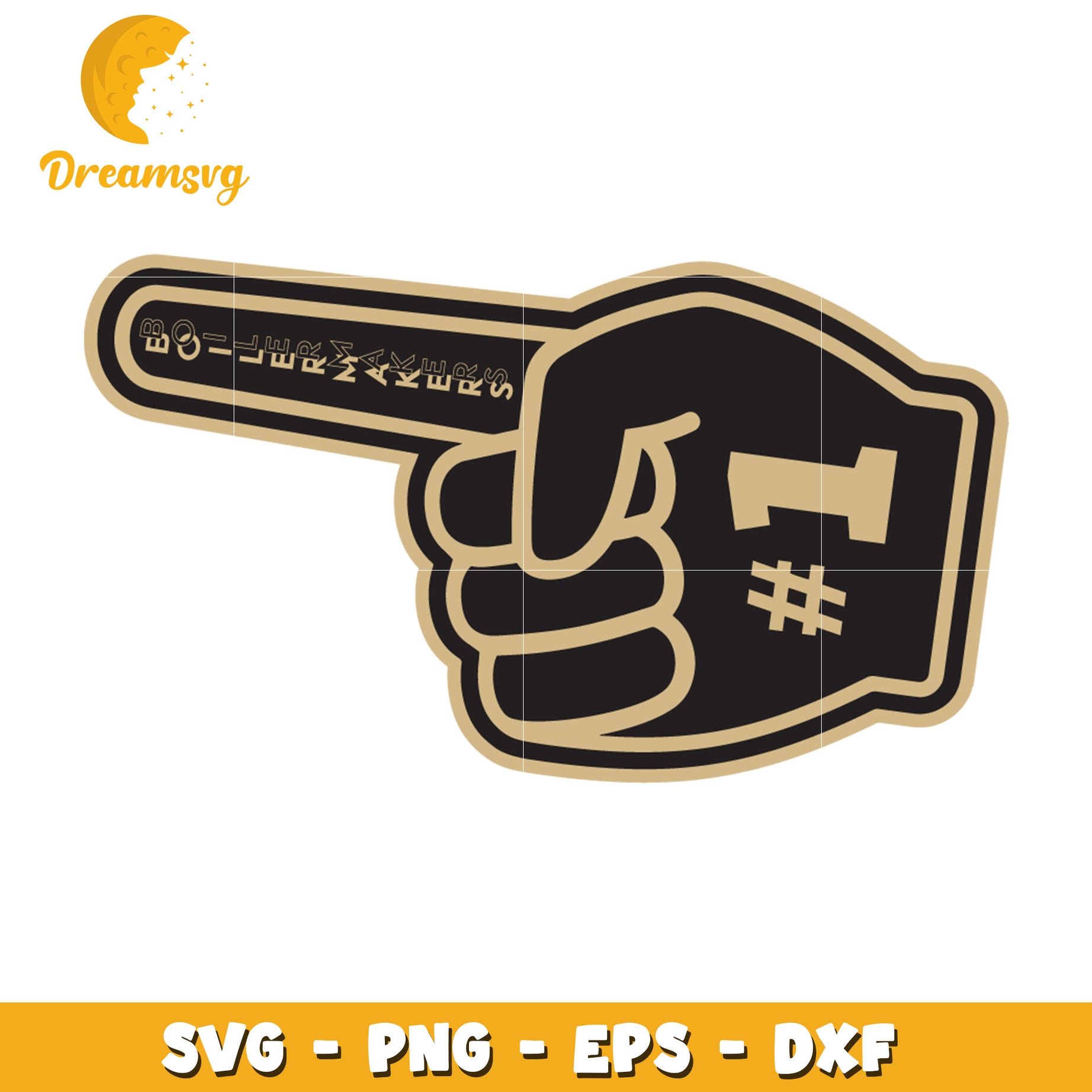 SVG Foam Finger PNG EPS DXF