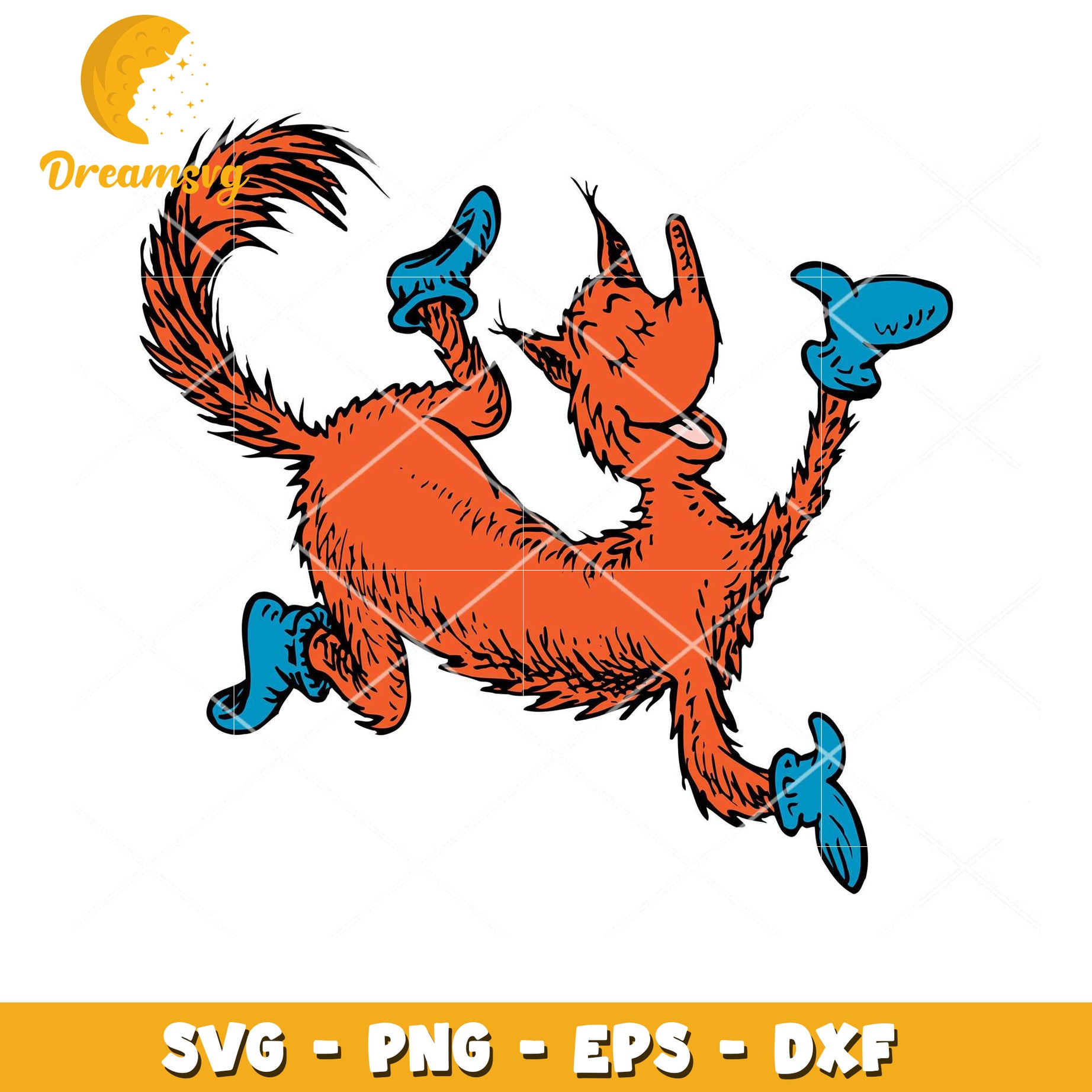 SVG Fox in Boots Illustration