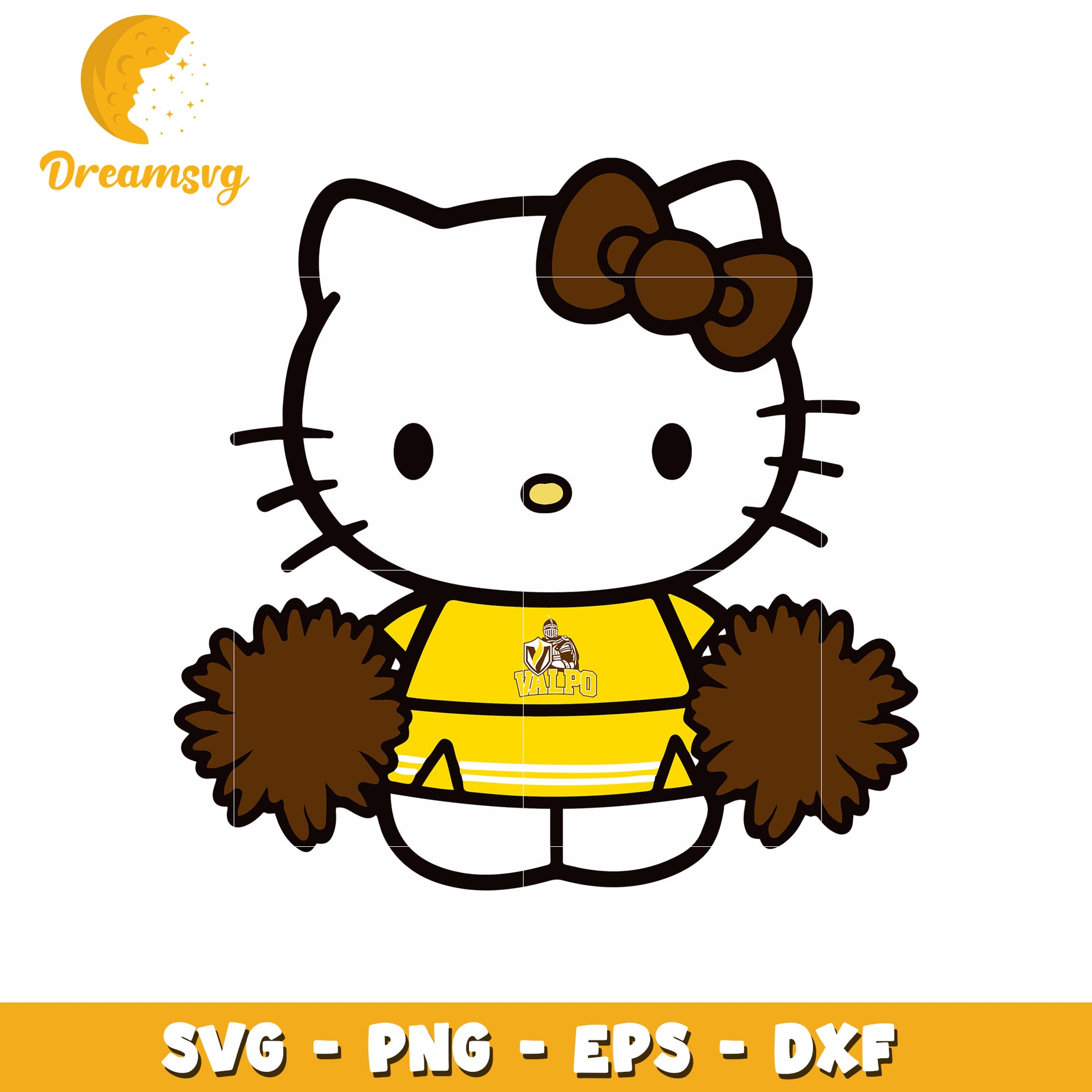 SVG Hello Kitty Cheerleader Design