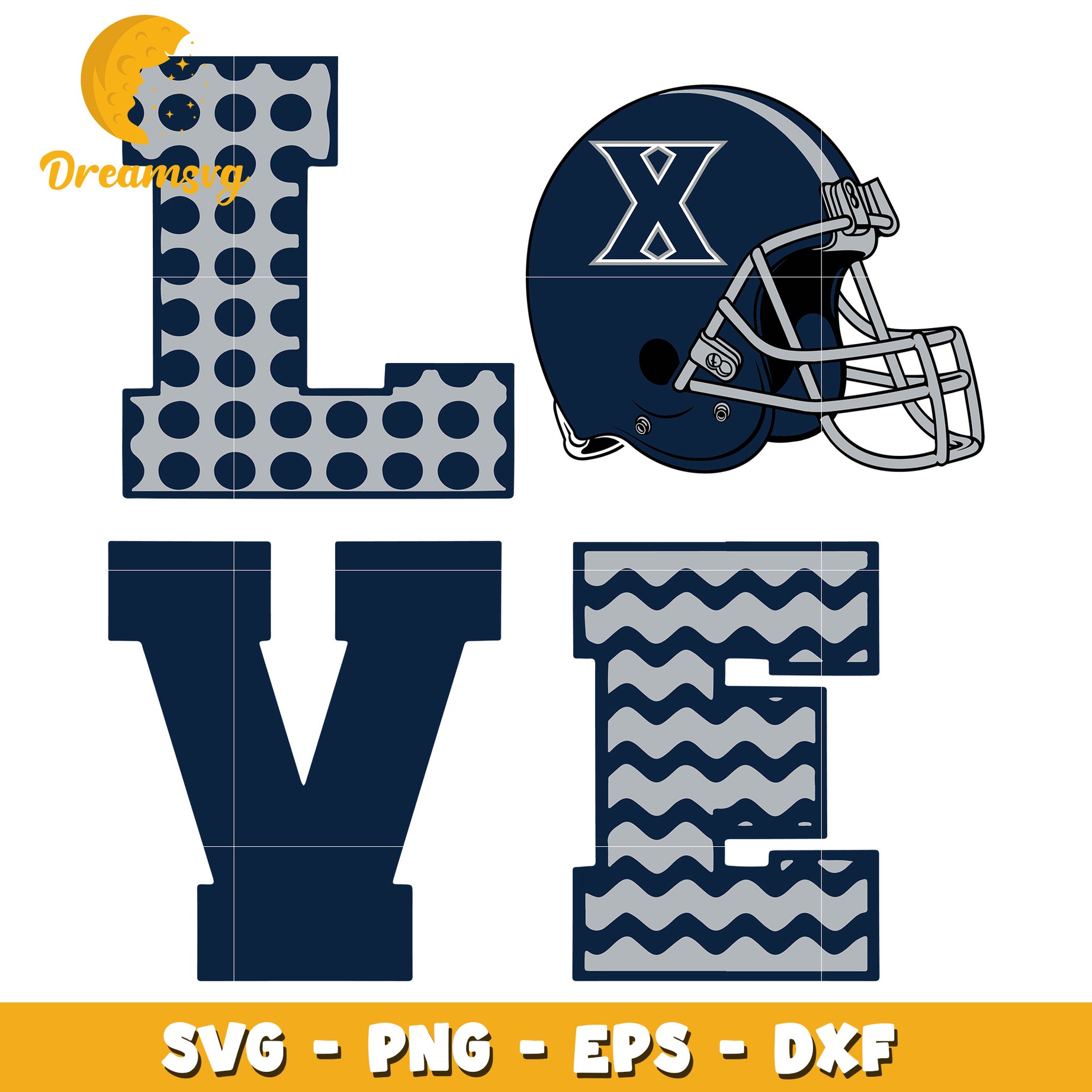 SVG Love Football Helmet Design for Crafting Projects