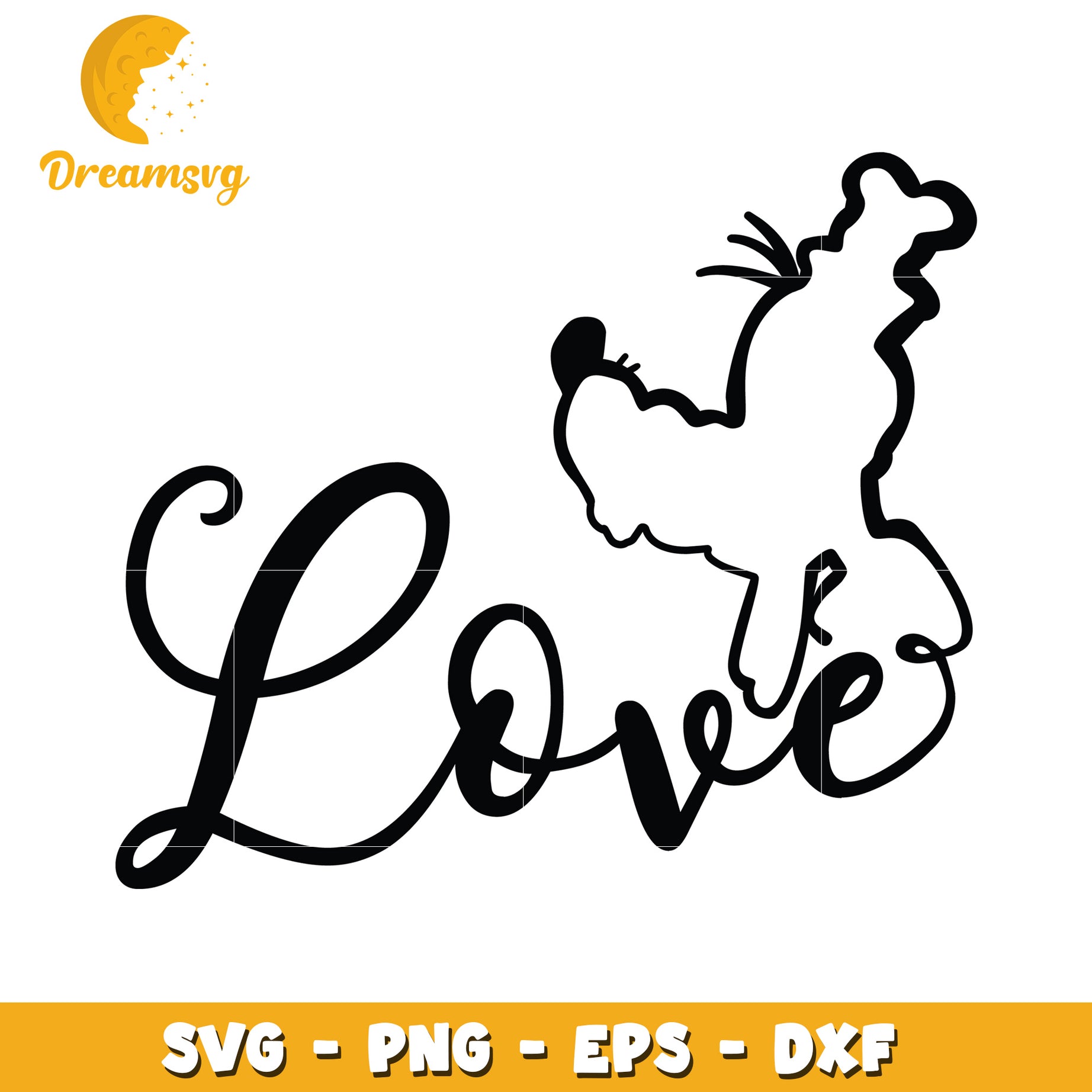 SVG Love Mouse Design PNG EPS DXF